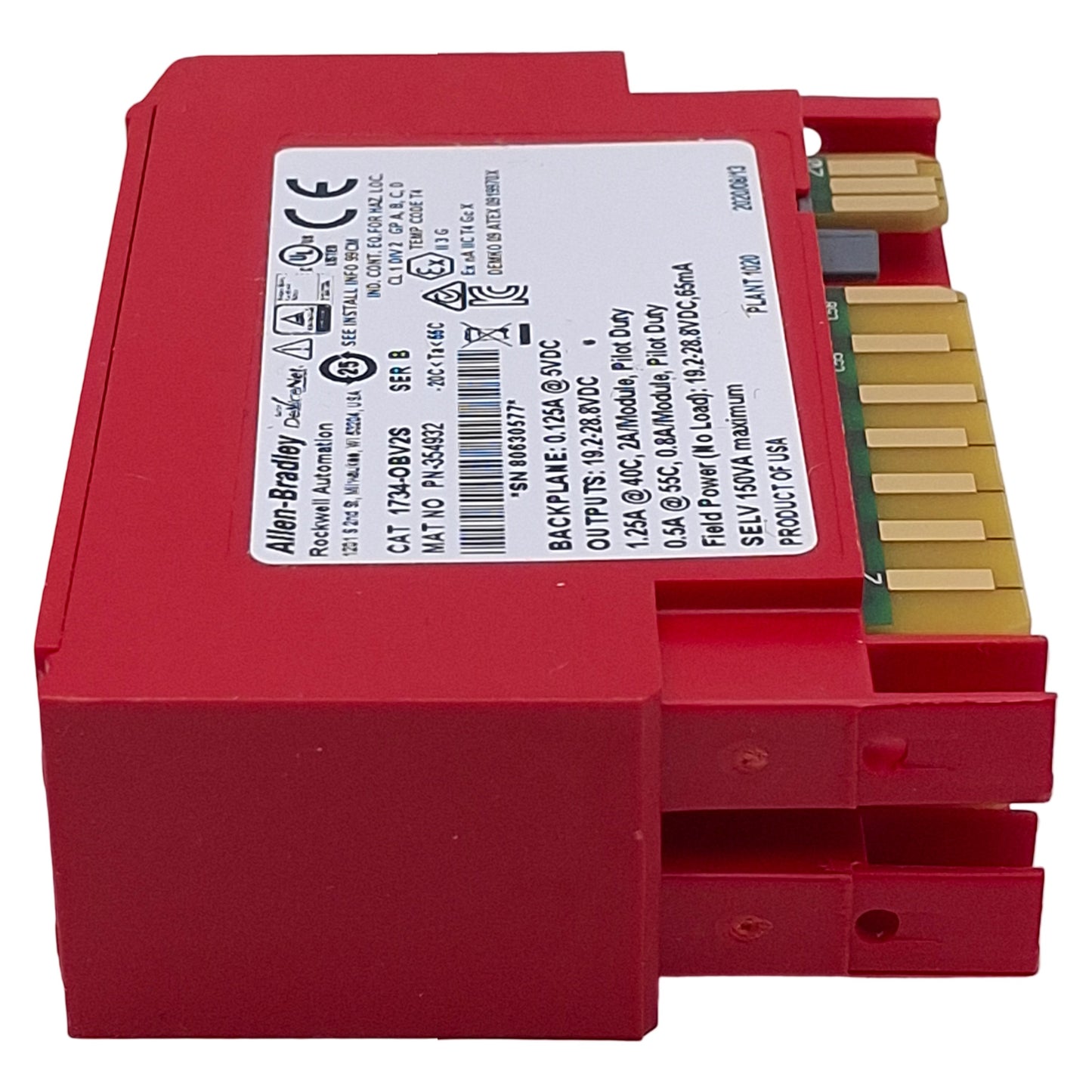 New Allen Bradley 1734-OBV2S POINT Guard I/O Output Module, 4-Point, 24VDC