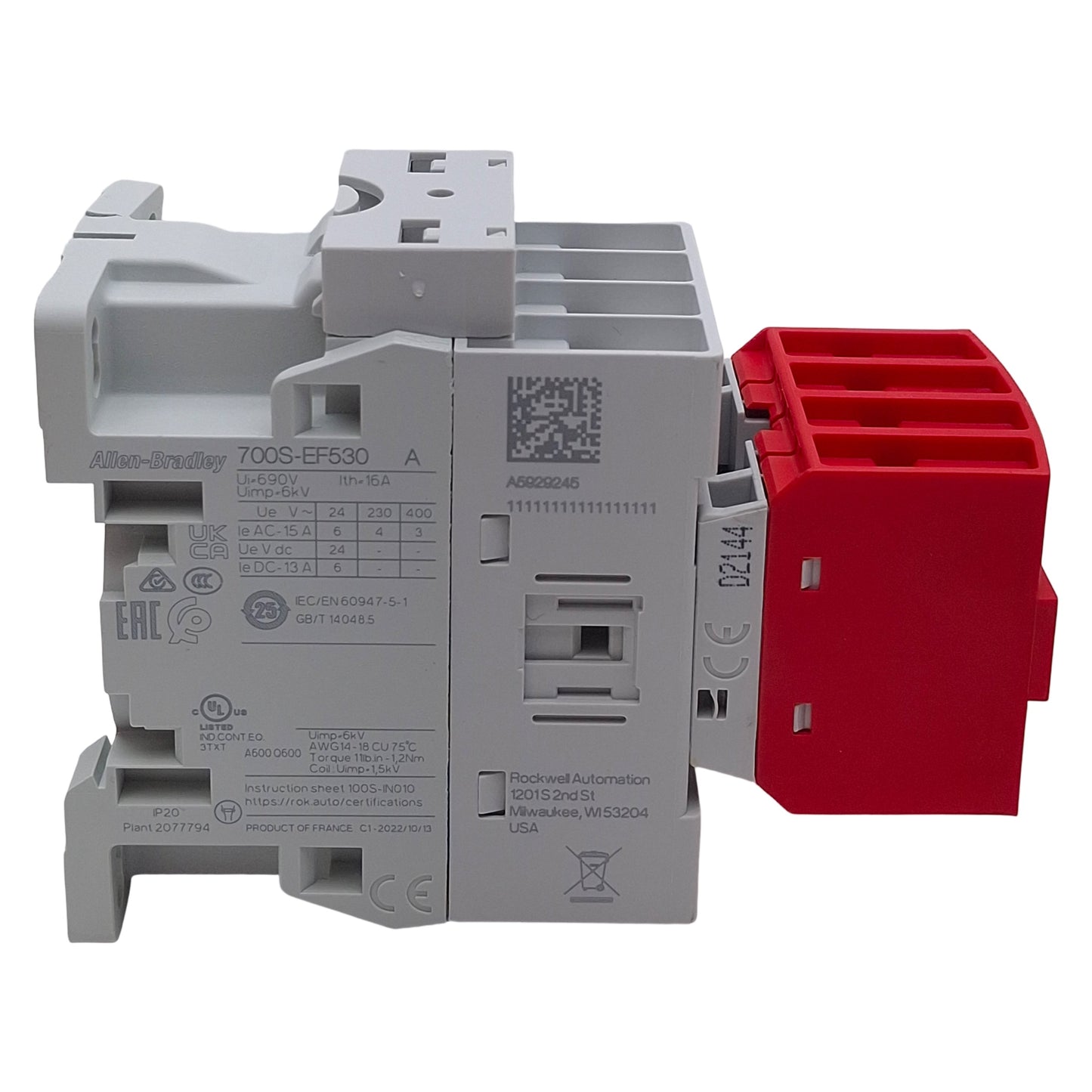 New Allen Bradley 700S-EF530EJC Safety Control Relay, 8-P 5NO/3NC, 24-60VAC/20-60VDC