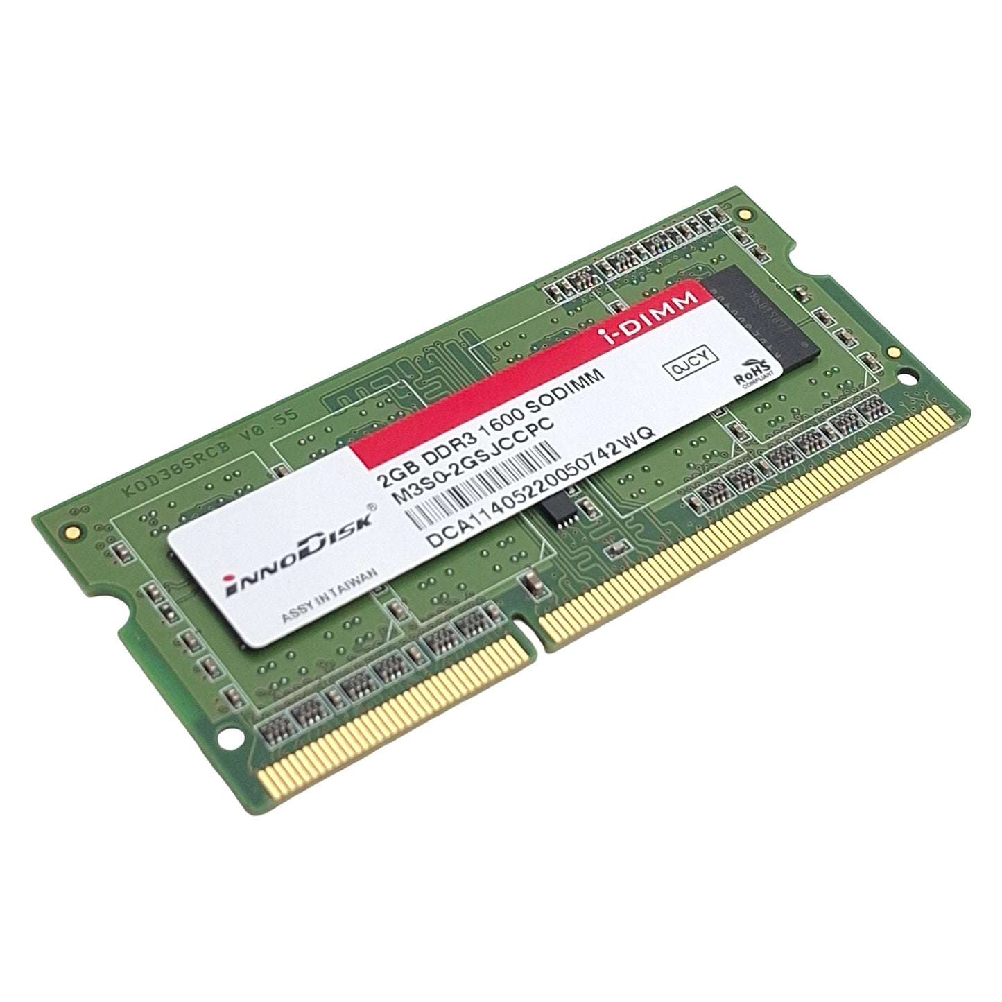 Used Innodisk Corp M3S0-2GSJCCPC Laptop Memory/RAM, 2GB DDR3 SODIMM, 1866MT/s Max