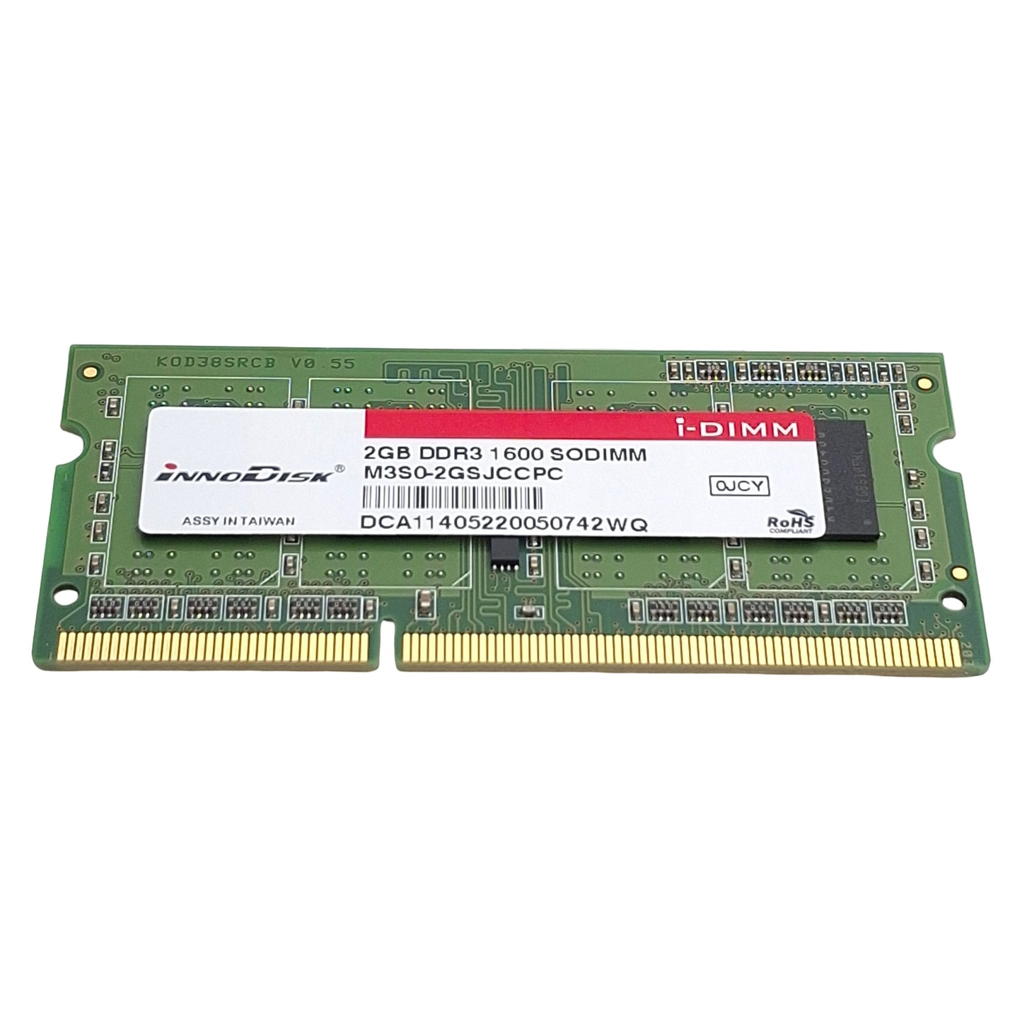 Used Innodisk Corp M3S0-2GSJCCPC Laptop Memory/RAM, 2GB DDR3 SODIMM, 1866MT/s Max