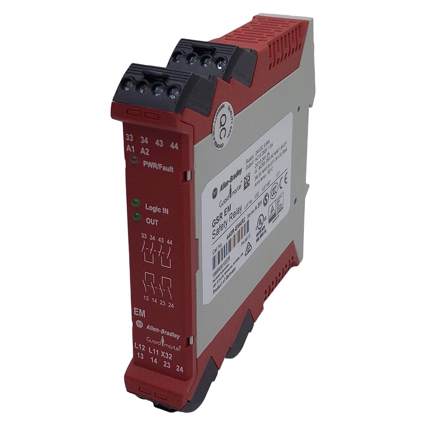 New Allen Bradley 440R-EM4R2 Guardmaster Safety Relay Expand Module, 4NO, 24VDC