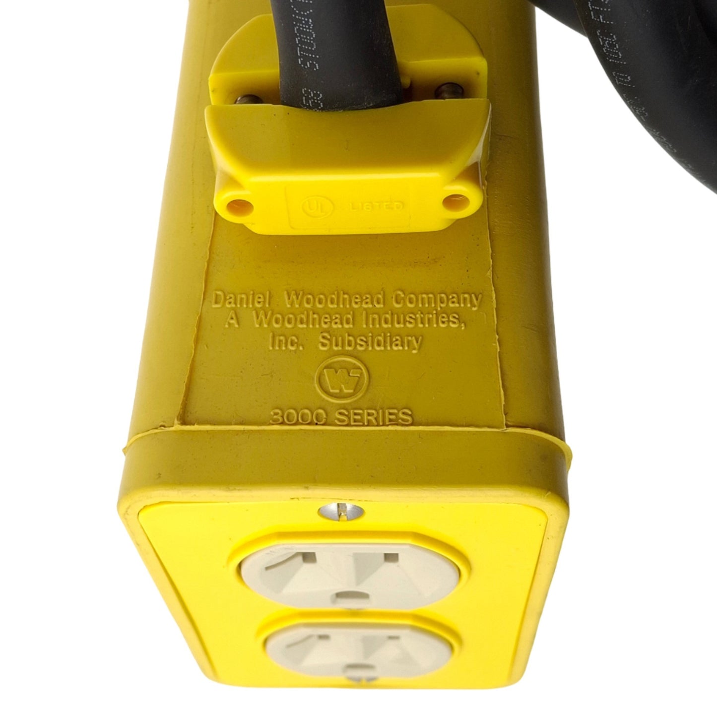 Used Woodhead 3000-10 Junction Box Wired to 20A 5-20P, 12 Foot H2O Resistant Cable