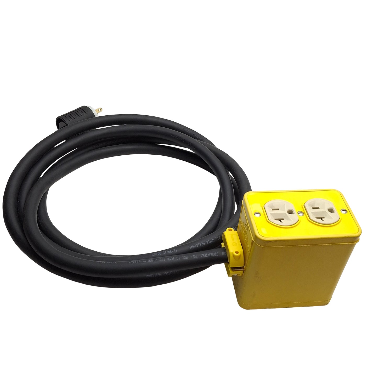 Used Woodhead 3000-10 Junction Box Wired to 20A 5-20P, 12 Foot H2O Resistant Cable