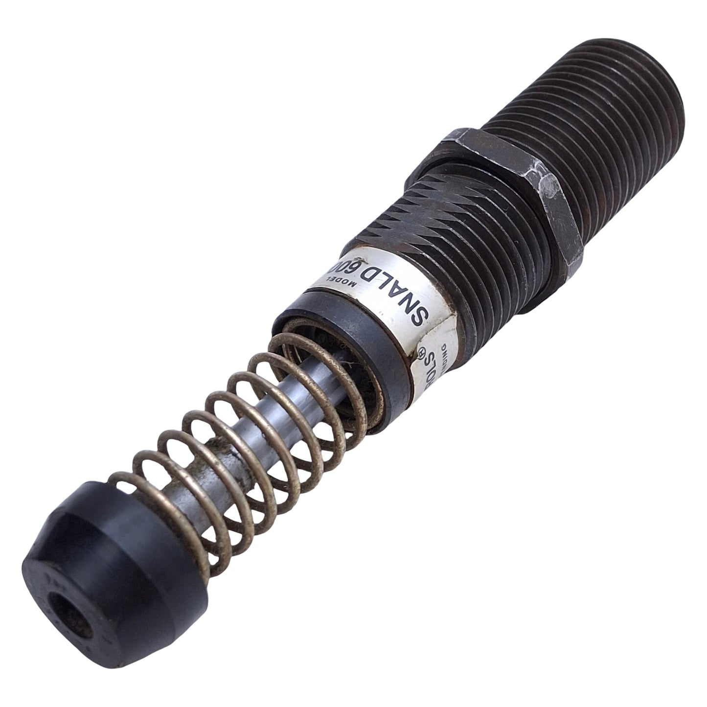 Used Enertrols SNALD 600- Miniature Shock Absorber 1-12UNF Barrel, 0.97in Stroke