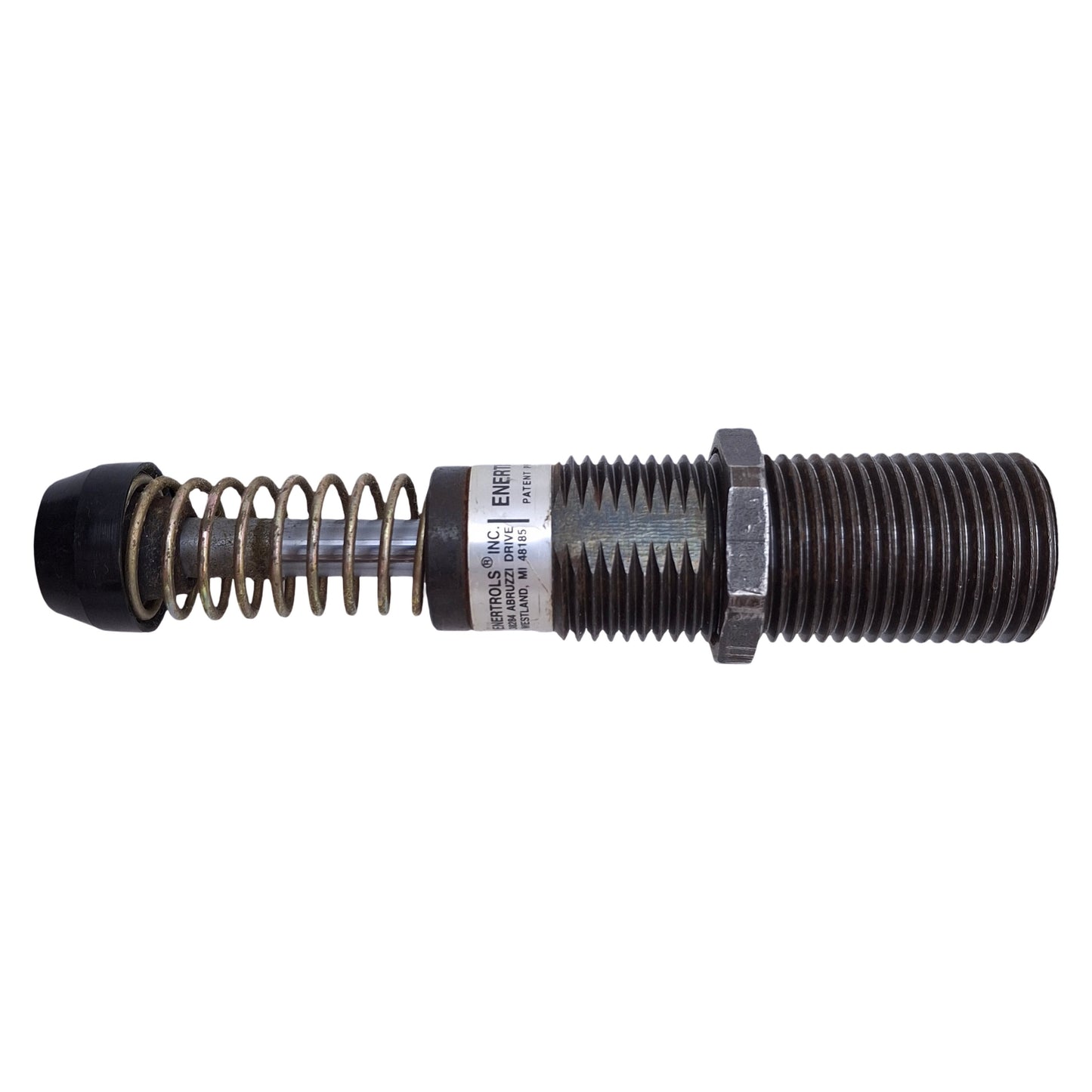 Used Enertrols SNALD 600- Miniature Shock Absorber 1-12UNF Barrel, 0.97in Stroke