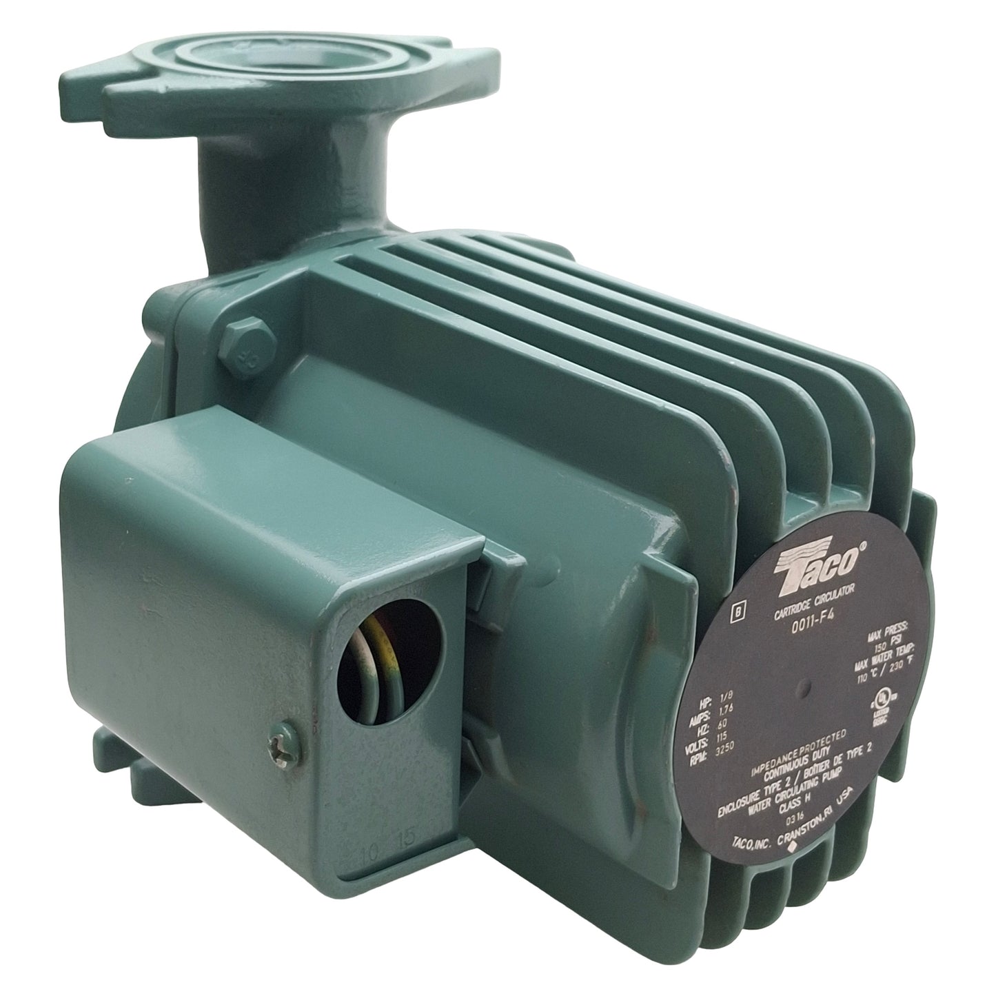 New – Open box Taco 0011-F4 Cast Iron Cartridge Circulator Water Pump, 1/8HP, 31GPM, 115VAC
