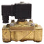 Used Ganzow H6U19-00Y Solenoid Valve, Brass, 2-Way NC, 200psig, 1in NPT, 120VAC Coil