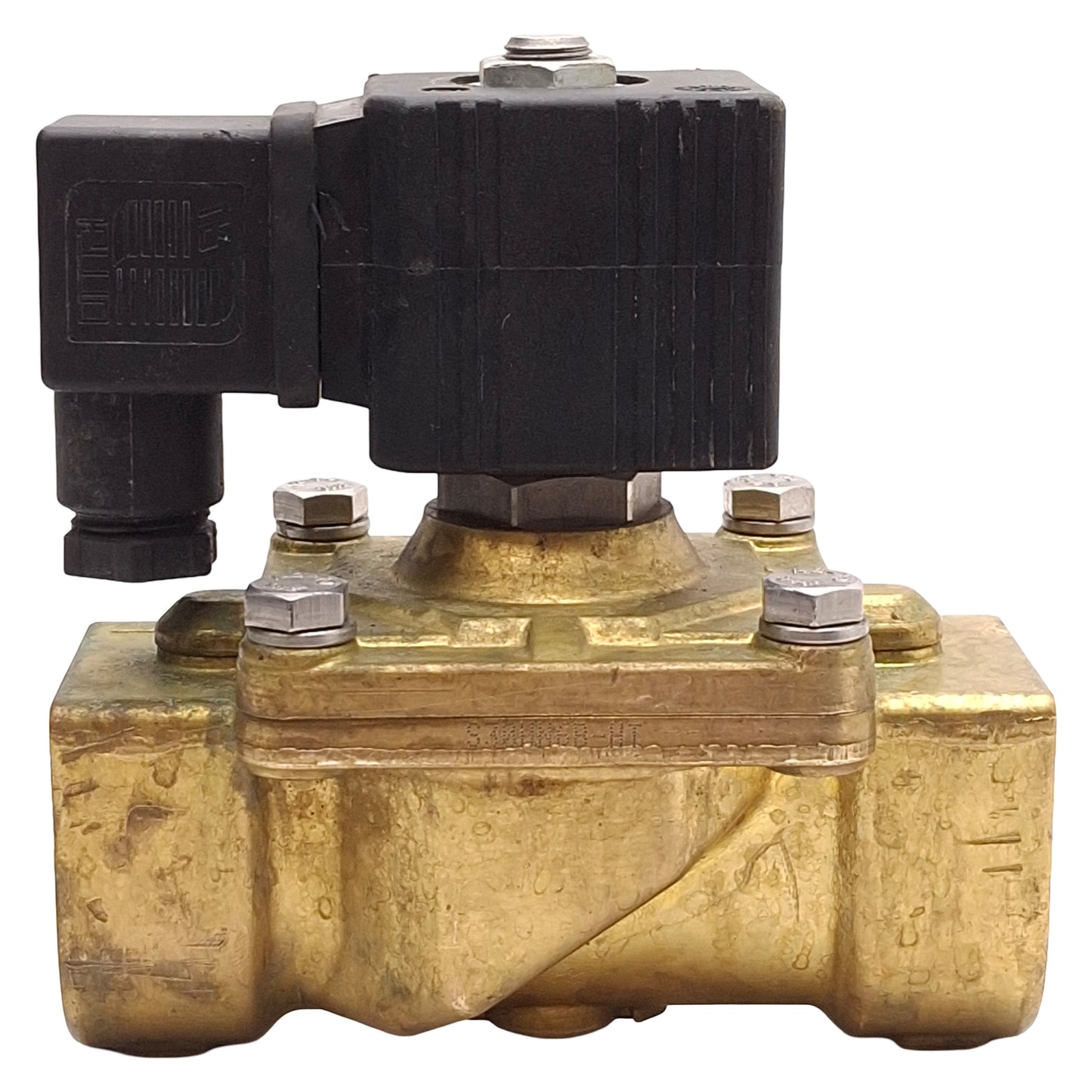 Used Ganzow H6U19-00Y Solenoid Valve, Brass, 2-Way NC, 200psig, 1in NPT, 120VAC Coil
