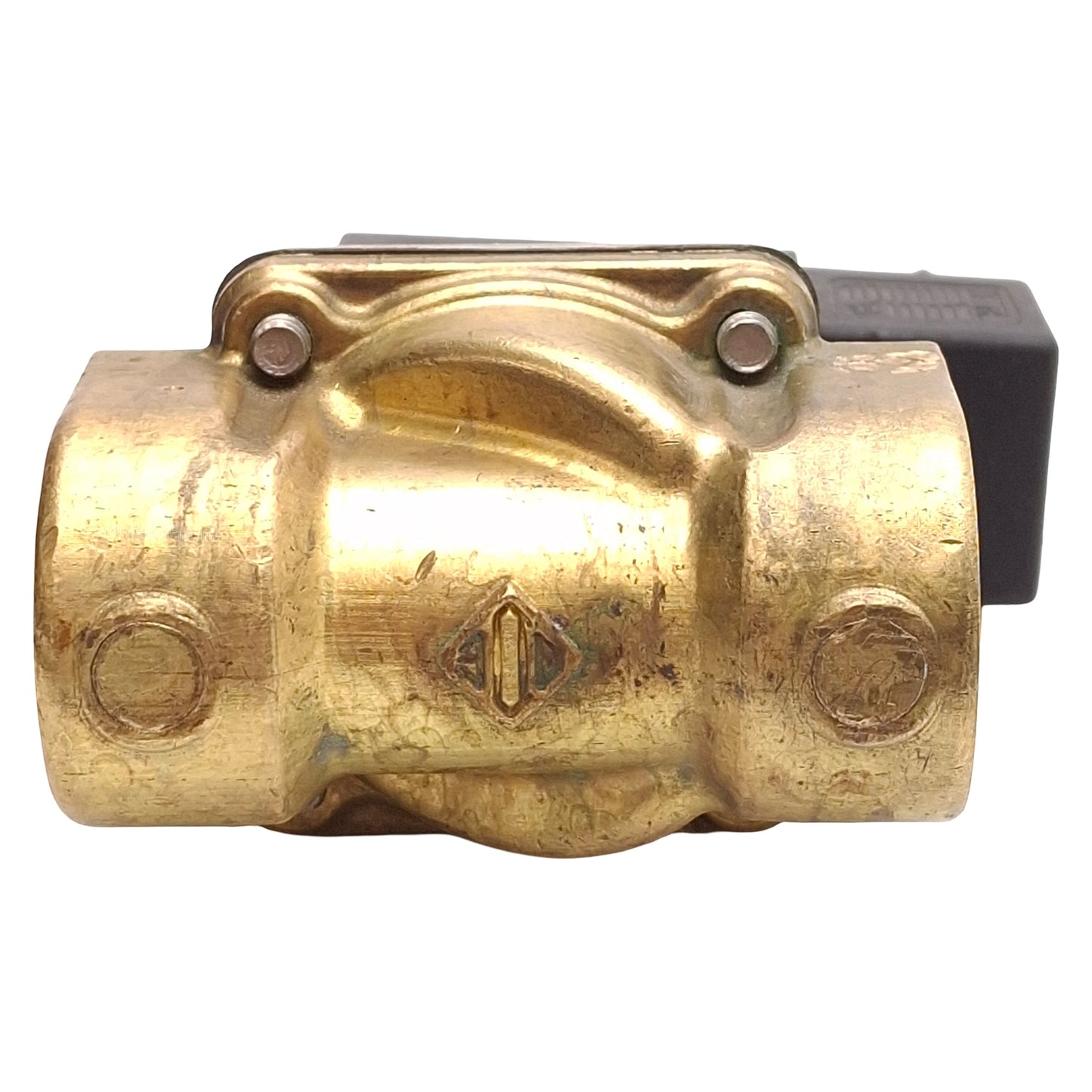 Used Granzow H4B19-00Y Solenoid Valve, 2-Way NC, Brass, 1/2in NPT, 110-120VAC Coil