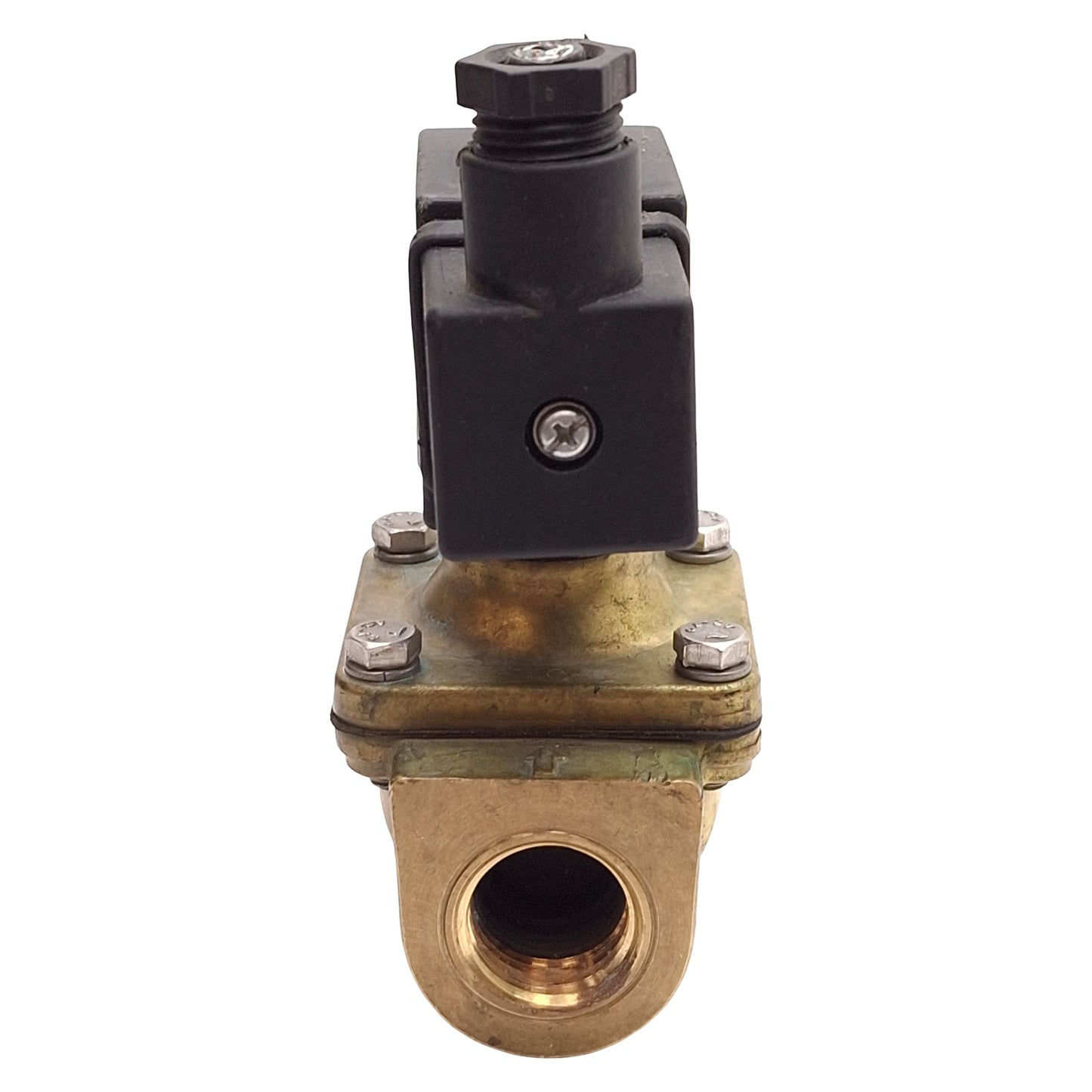 Used Granzow H4B19-00Y Solenoid Valve, 2-Way NC, Brass, 1/2in NPT, 110-120VAC Coil