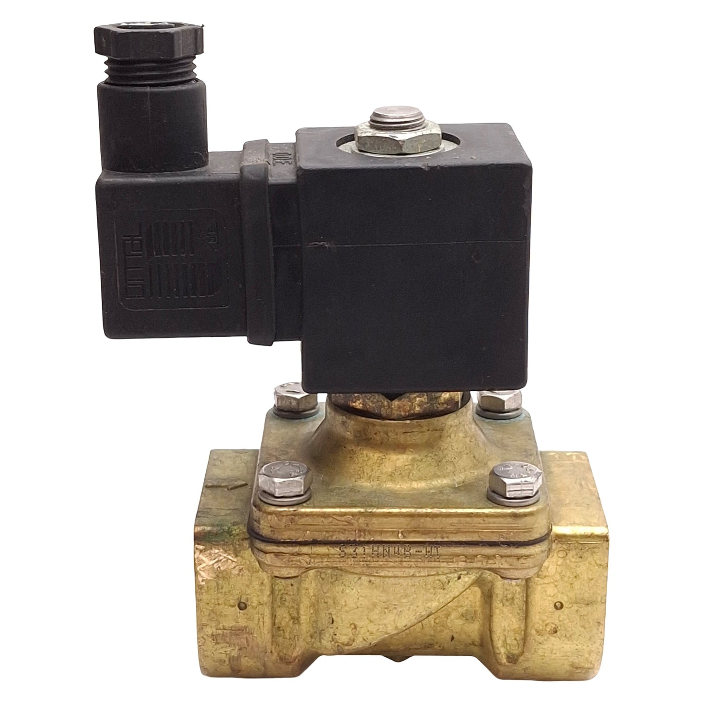 Used Granzow H4B19-00Y Solenoid Valve, 2-Way NC, Brass, 1/2in NPT, 110-120VAC Coil