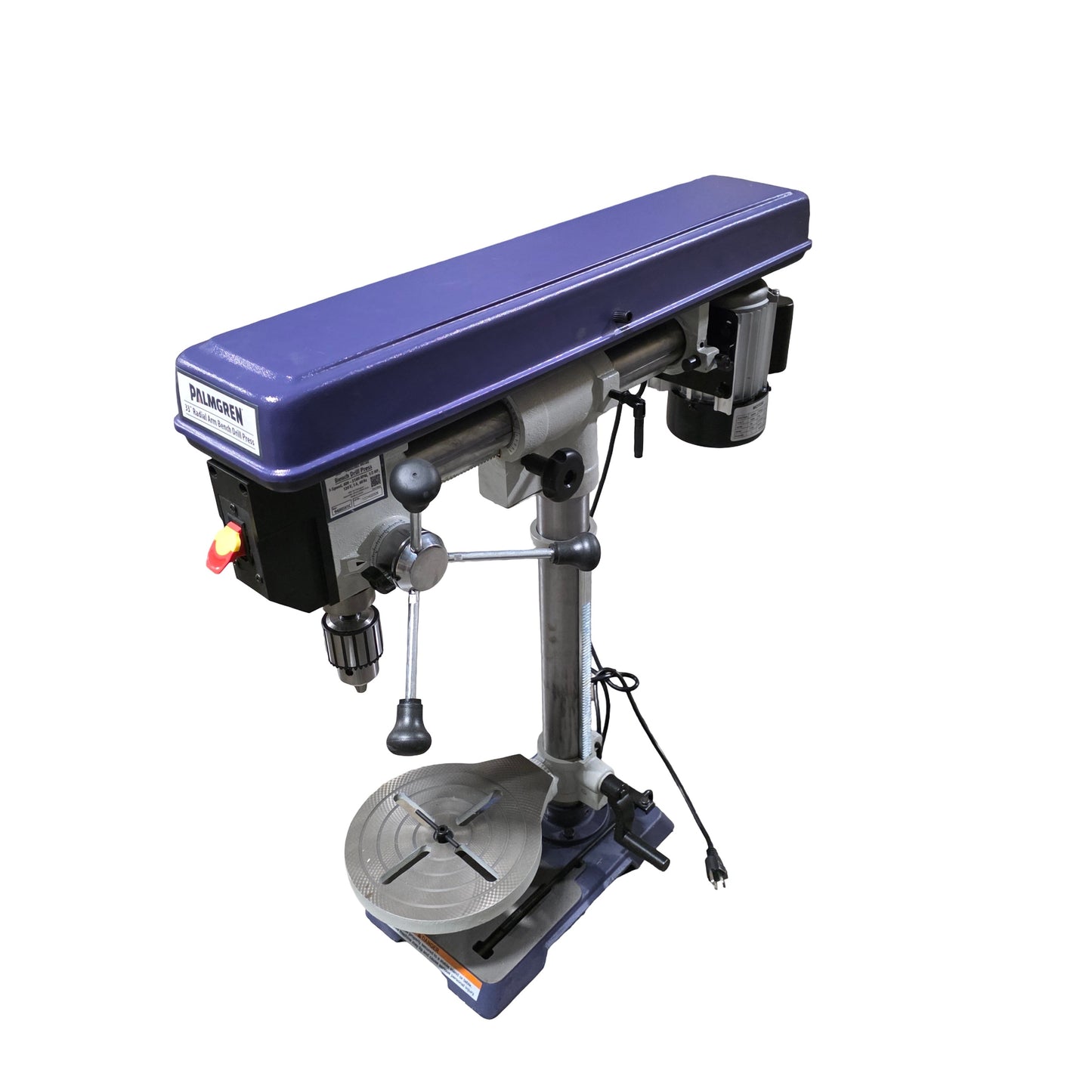 Used Palmgren 9680341 Benchtop Radial Arm Drill Press 5 Speed, 1/2HP, 5/8", 120VAC