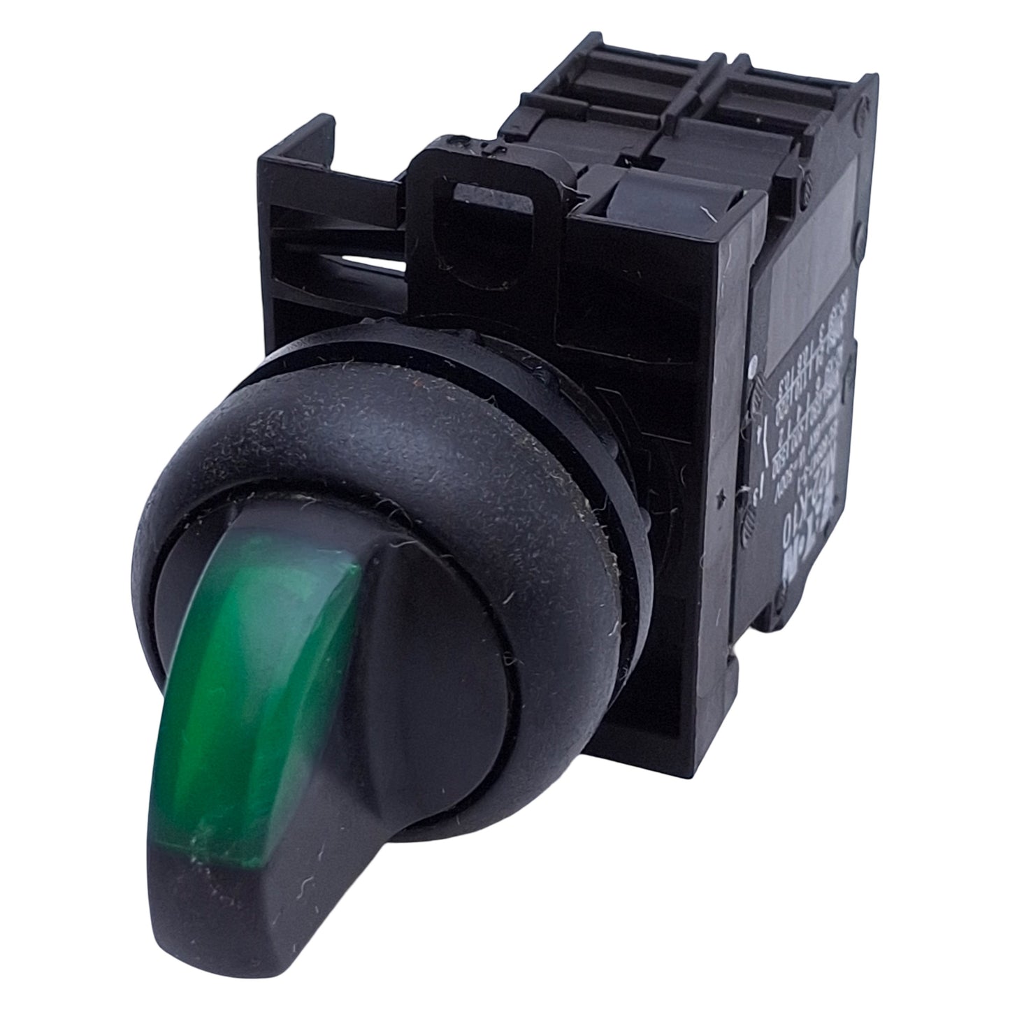Used Eaton M22S-WRLK-G-K10-230G Green Illuminated Selector Switch 2-Position, 1NO