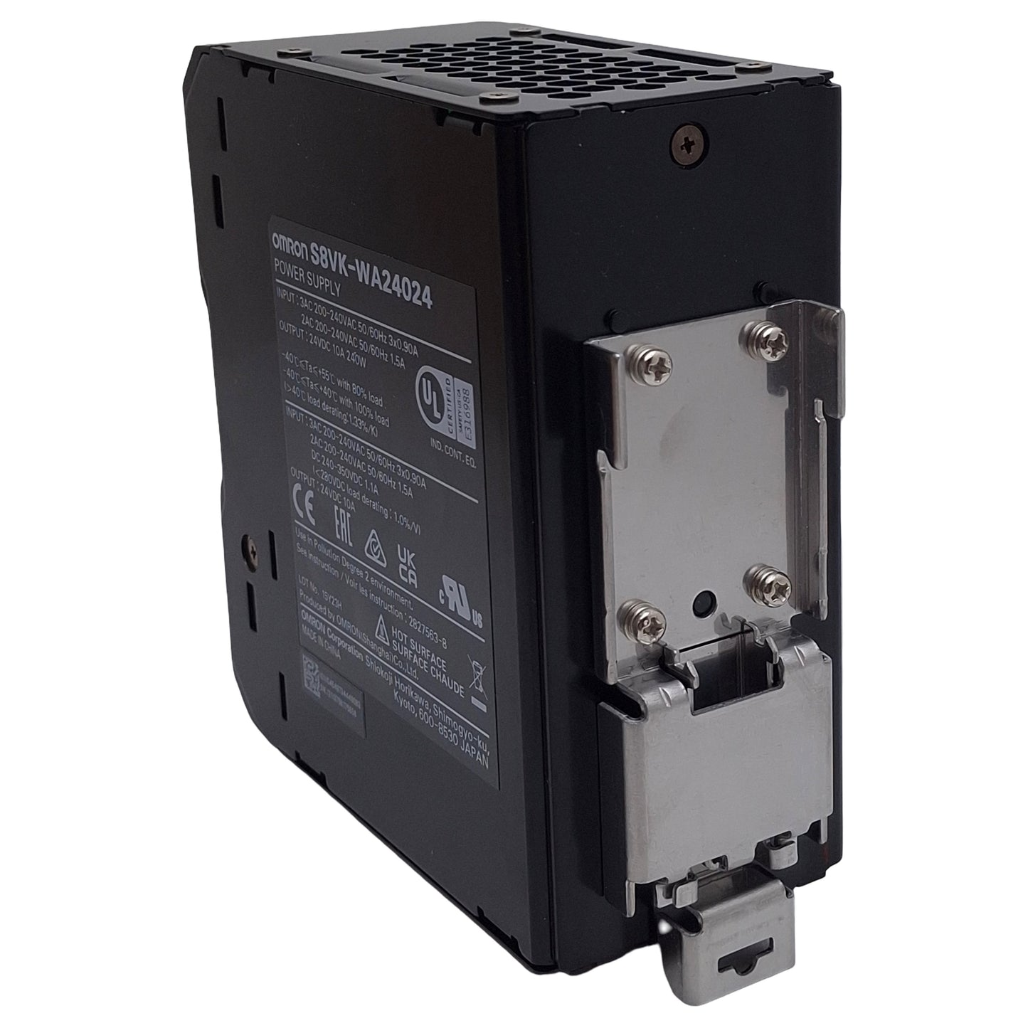New Omron S8VK-WA24024 Power Supply, 3-Phase 200-240VAC In, 10A 24VDC Out, DIN Rail