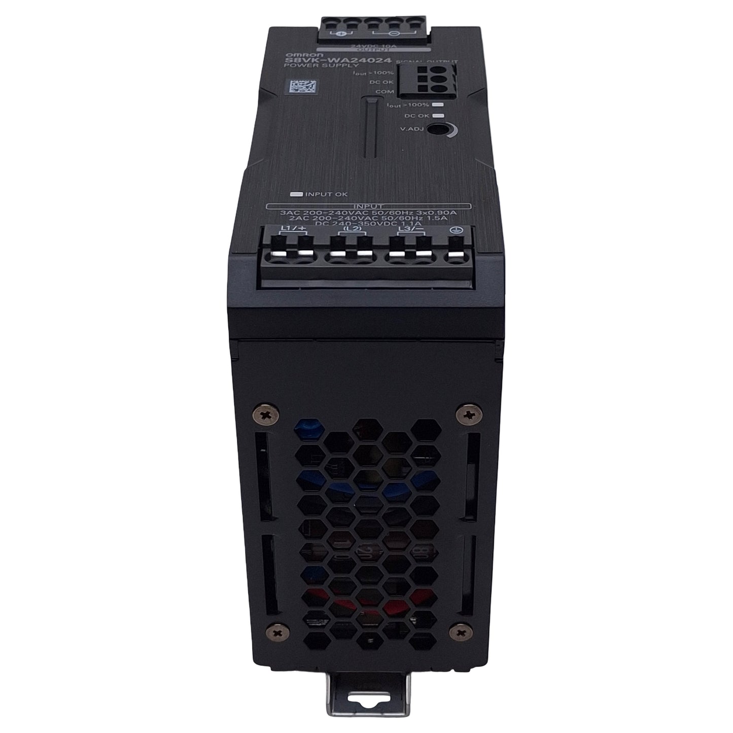 New Omron S8VK-WA24024 Power Supply, 3-Phase 200-240VAC In, 10A 24VDC Out, DIN Rail