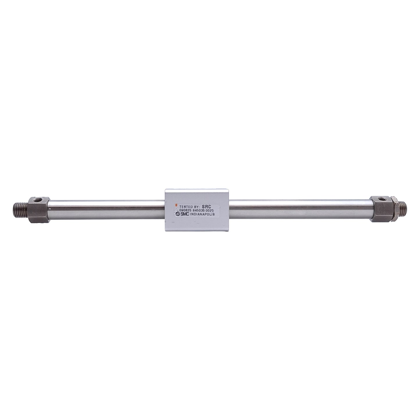 Used SMC NCY3B10-0600 Rodless Cylinder, 1/4" Bore, 6" Stroke, 10-32 UNF Ports