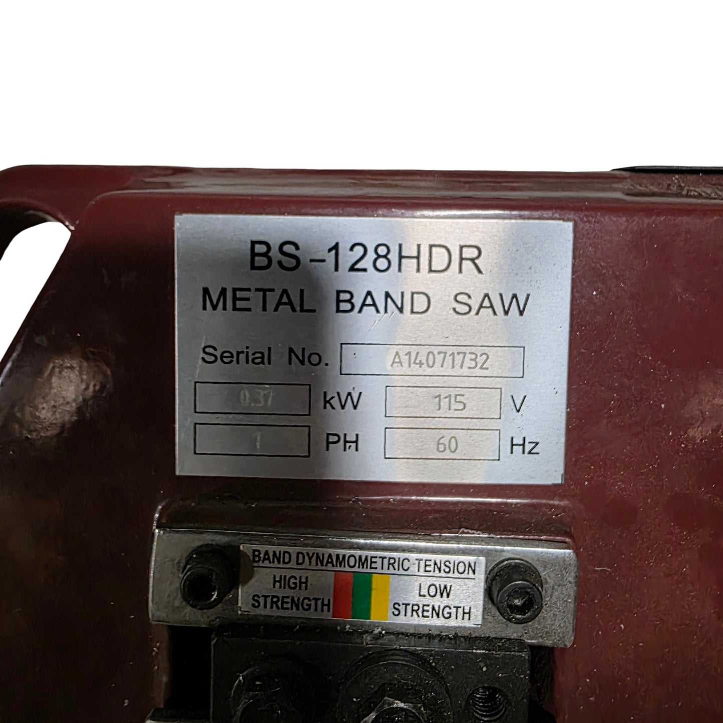 Used Northern Industrial BS-128HDR Metal Cutting Bandsaw W/Swivel Head 1/2HP, 115VAC