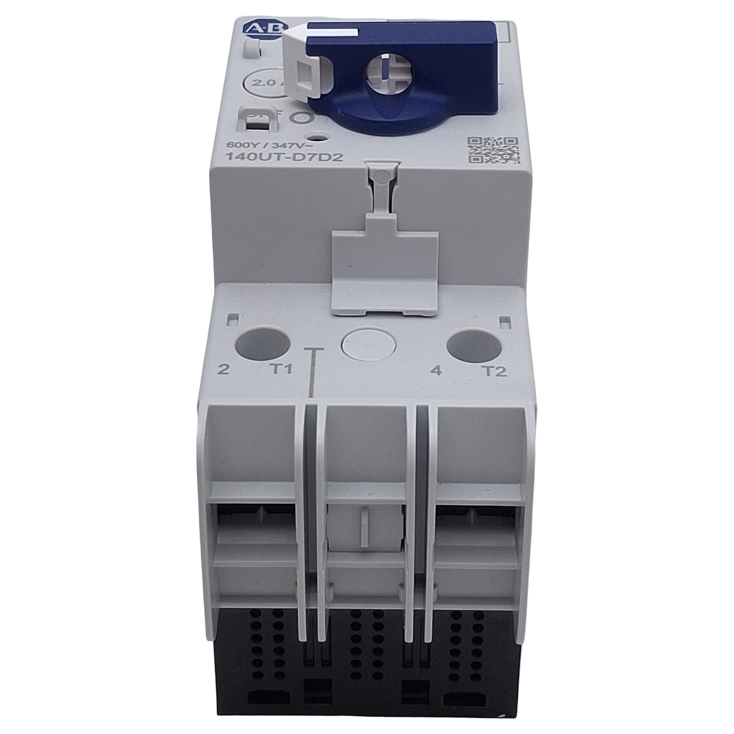 New – Open box Allen Bradley 140UT-D7D2-B20 Circuit Breaker, 2-Pole, 2A 600Y/347VAC, D-Frame