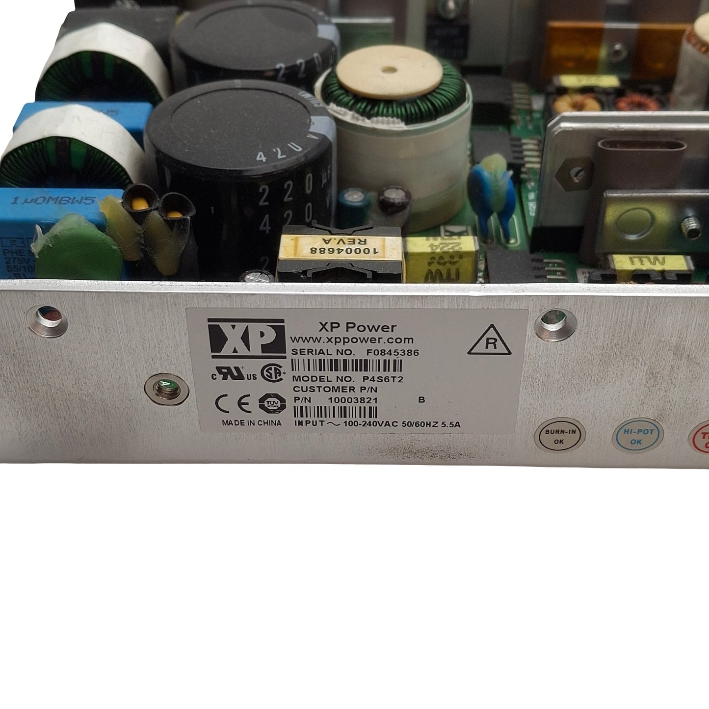 Used XP Power 10003821 Open Frame PLC Power Supply, 100-240VAC Input, 2-Channel Out