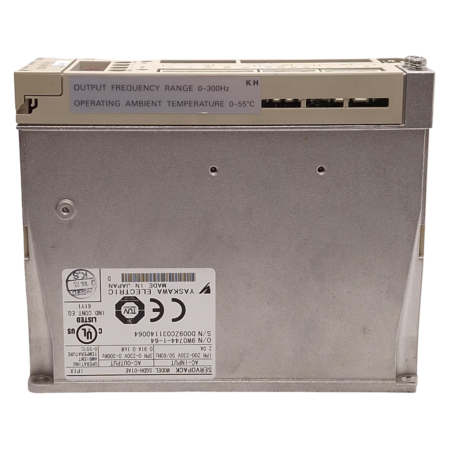 Used Yaskawa SGDH-01AE Sigma-II Servopack, 0.1kW, 3Ø 0-230VAC Out, 1Ø 200-230VAC In