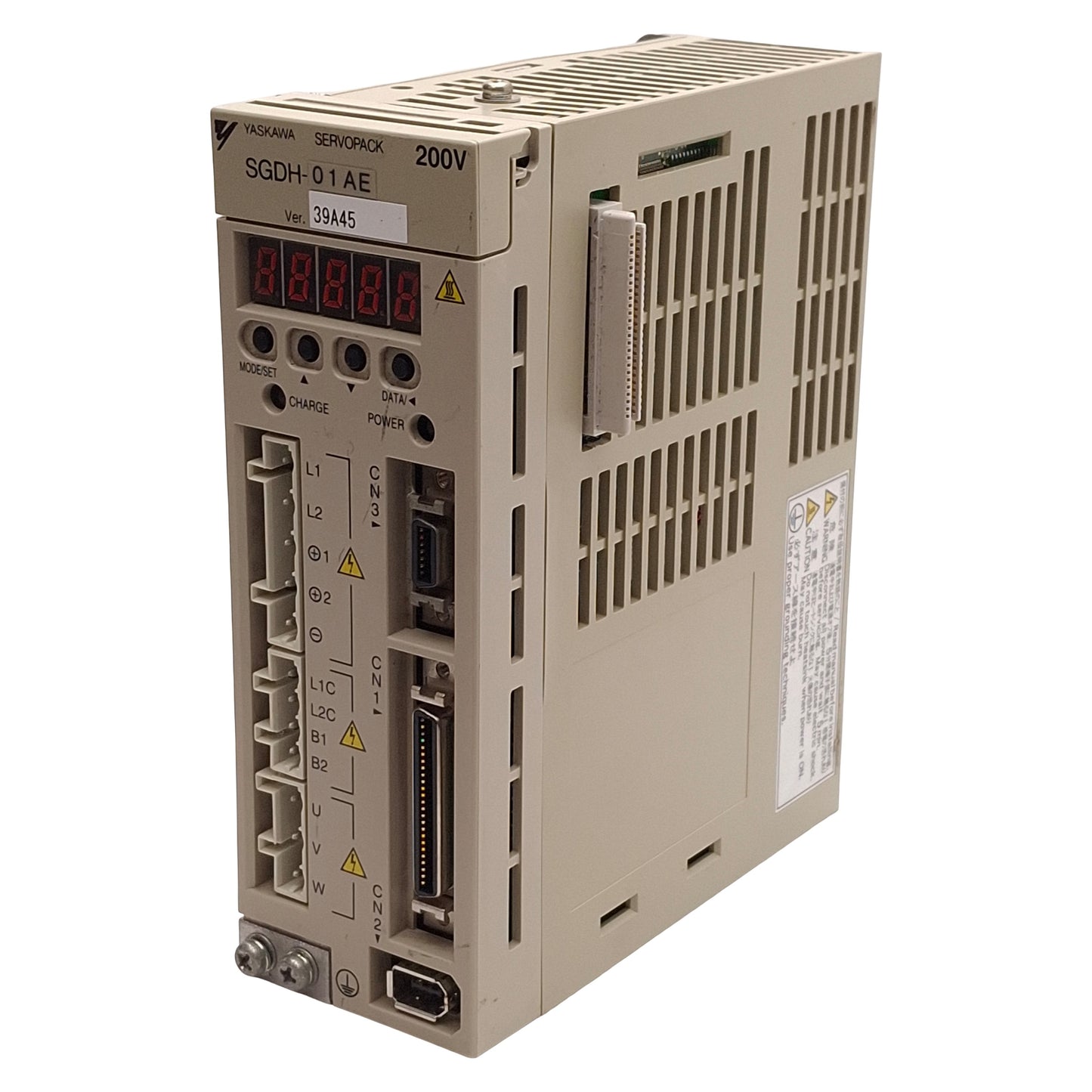 Used Yaskawa SGDH-01AE Sigma-II Servopack, 0.1kW, 3Ø 0-230VAC Out, 1Ø 200-230VAC In