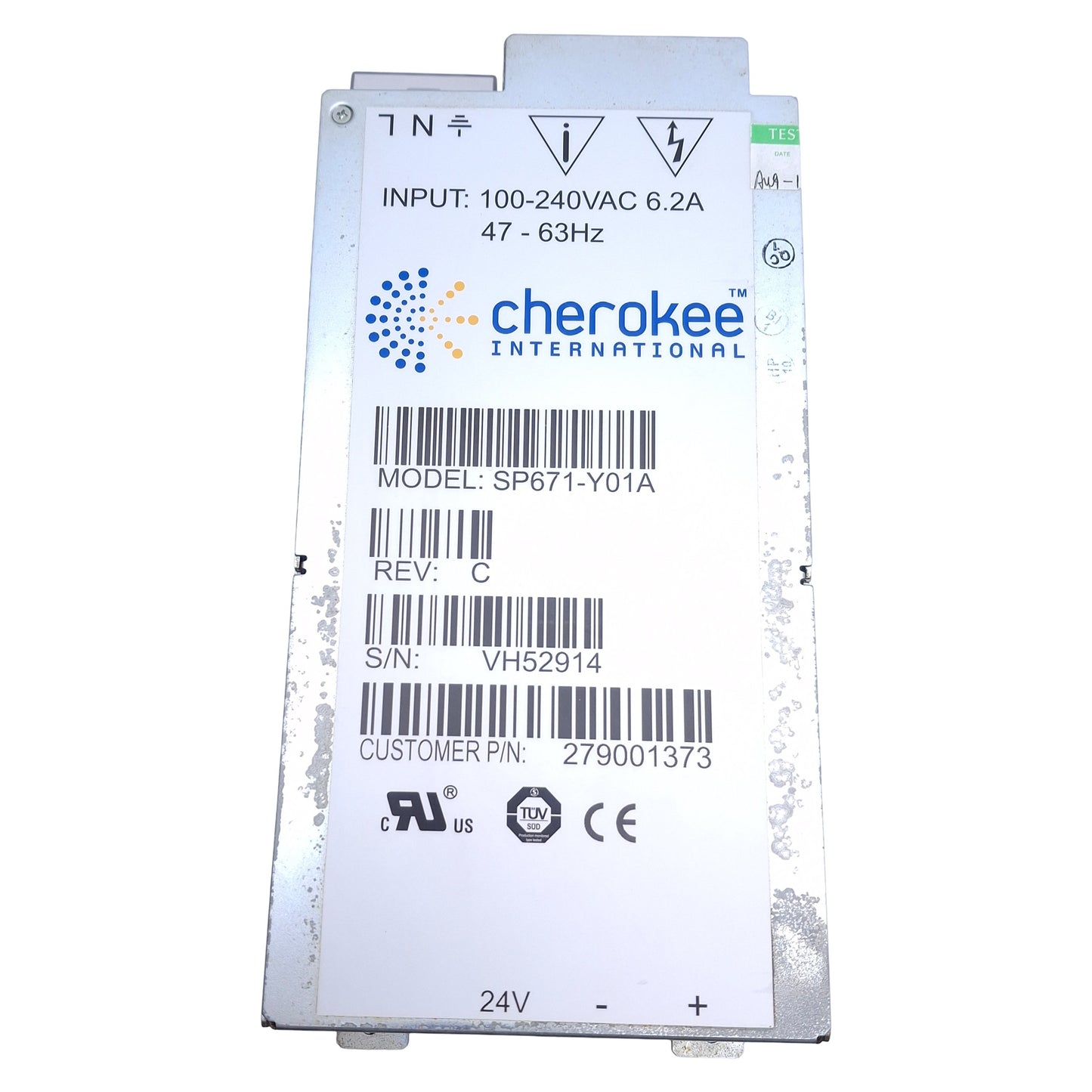 Used Cherokee International SP671-Y01A Power Supply 100-240VAC Input, 24VDC Output