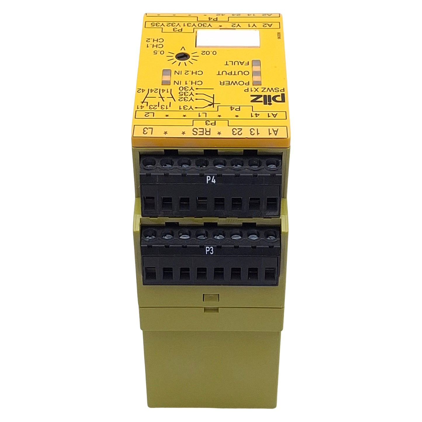 Used Pilz PSWZ X1P 0,5V /24-240VACDC 2n/o 1n/c 2so Safety Relay 2NO/1NC, 24-240VAC/DC