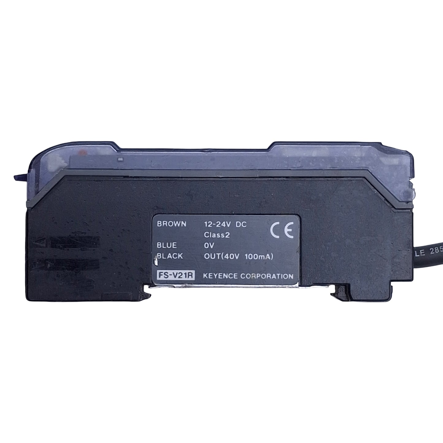 Used Keyence FS-V21R Fiber Optic Photoelectric Sensor Amplifier NPN, 1ft Cable