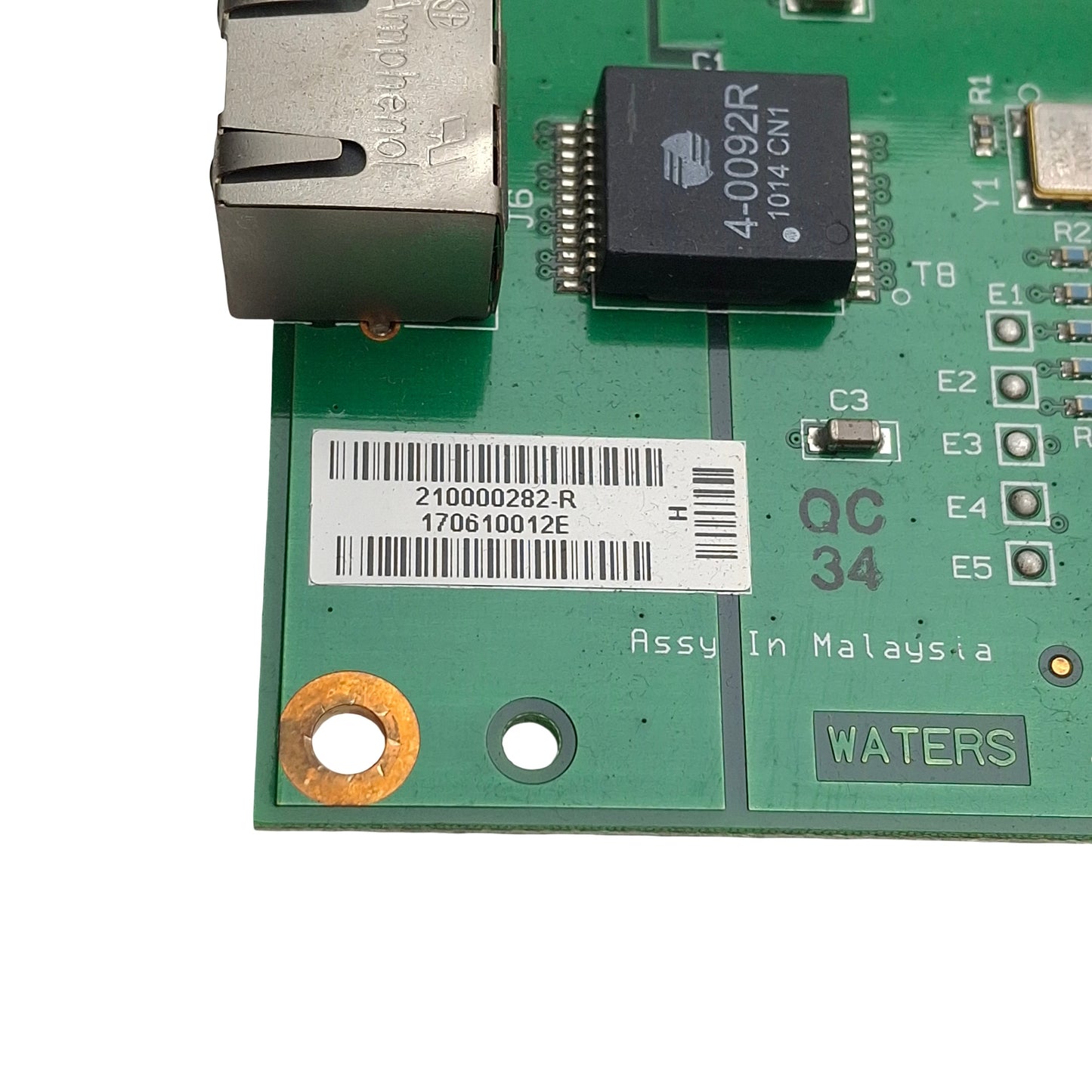 Used Waters 210000282-E ACQUITY UPLC PDA Detector 7-Port Ethernet Board