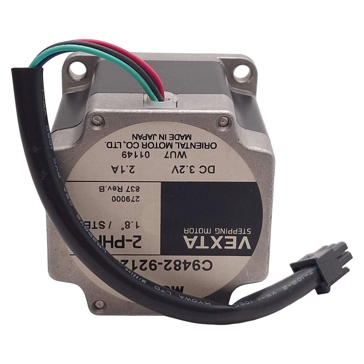 Used Oriental Motor C9482-9212K Vexta Stepper Motor, 2-Phase, 1.8°, 3.2VDC, NEMA 23