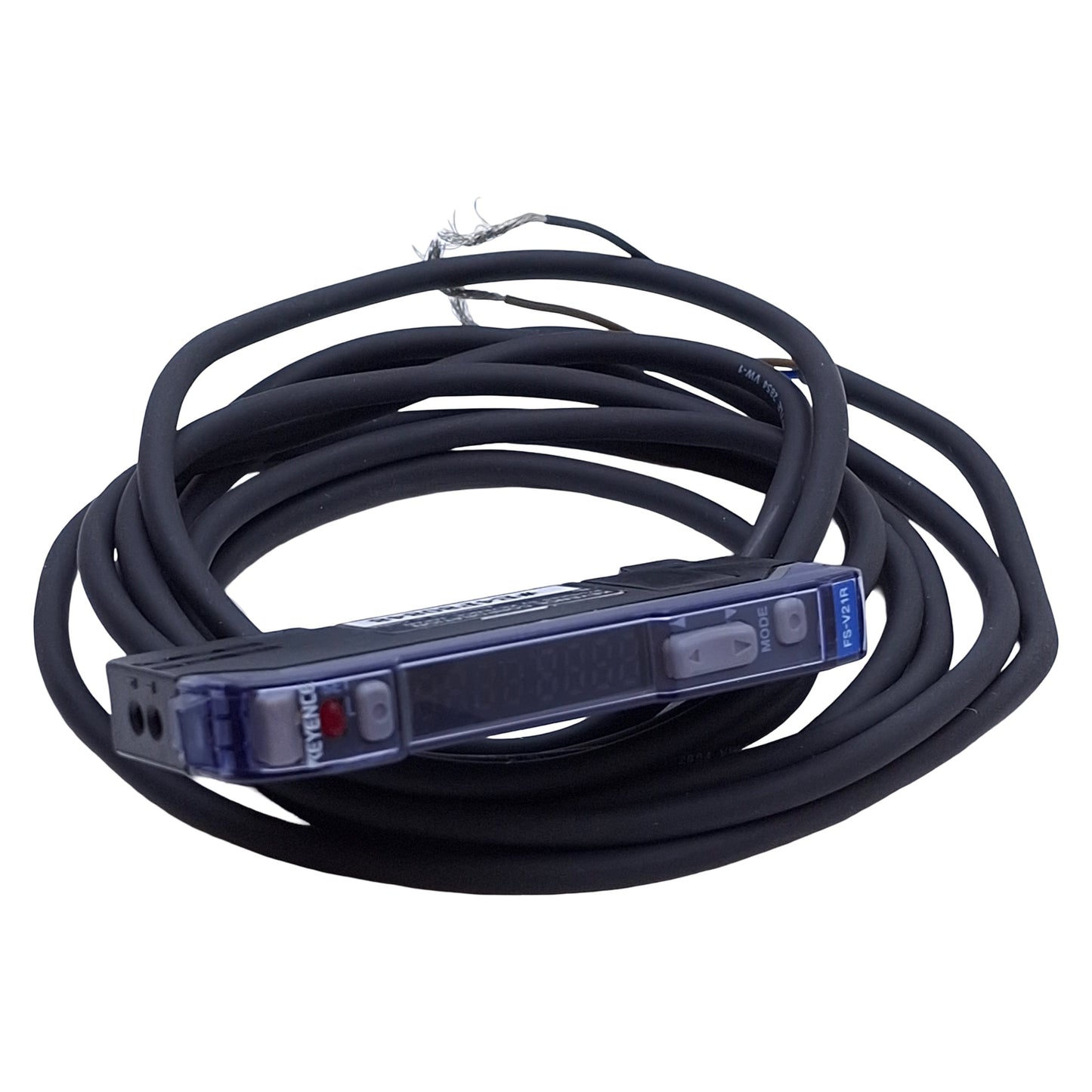 Used Keyence FS-V21R Fiber Optic Photoelectric Sensor Amplifier NPN, 6ft Cable