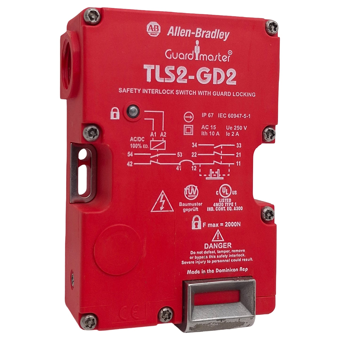 Used Allen Bradley 440R-T27177 TLS-GD2 Guardmaster Safety Interlock Switch *No Key*