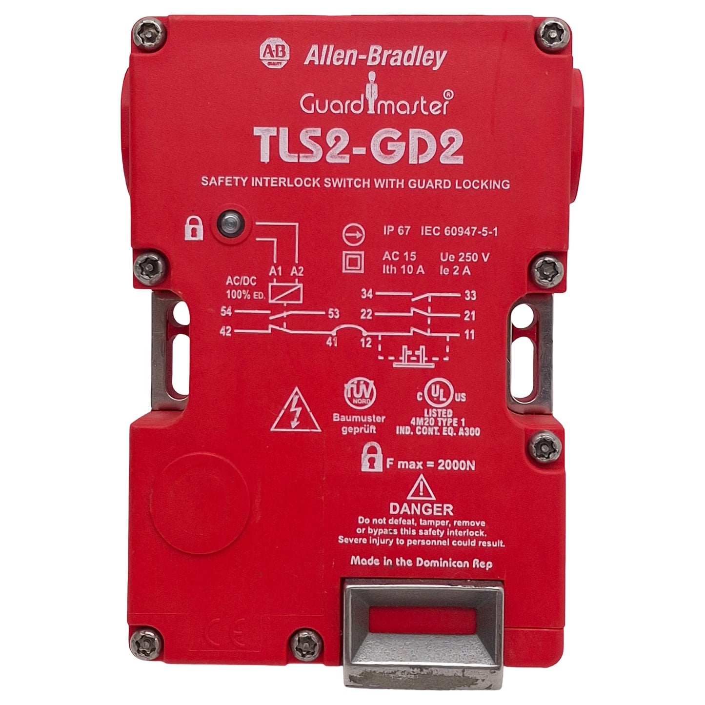 Used Allen Bradley 440R-T27177 TLS-GD2 Guardmaster Safety Interlock Switch *No Key*