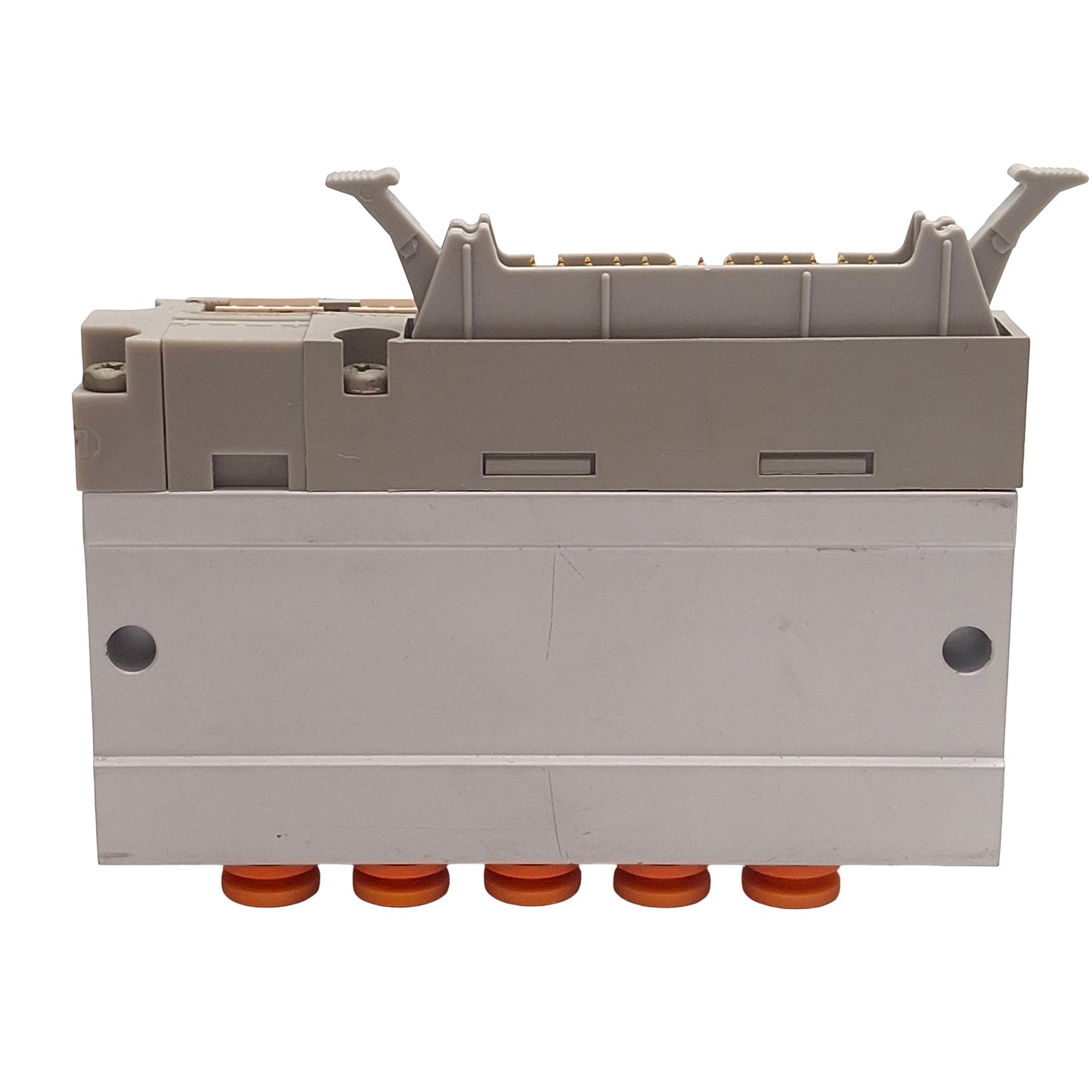 Used SMC SS5YJ3-32P-05-C4 Pneumatic Manifold, Flat Ribbon, 5-Station, ø4mm One-Touch