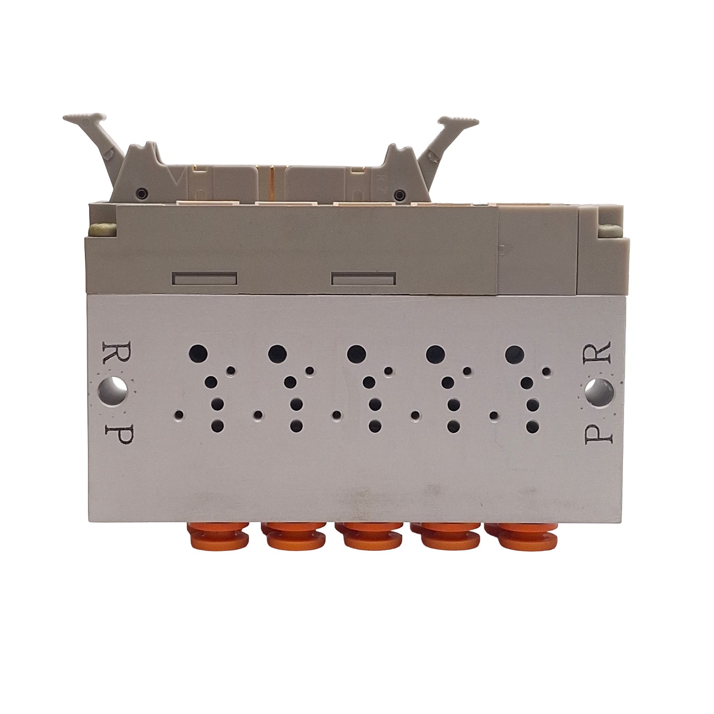 Used SMC SS5YJ3-32P-05-C4 Pneumatic Manifold, Flat Ribbon, 5-Station, ø4mm One-Touch