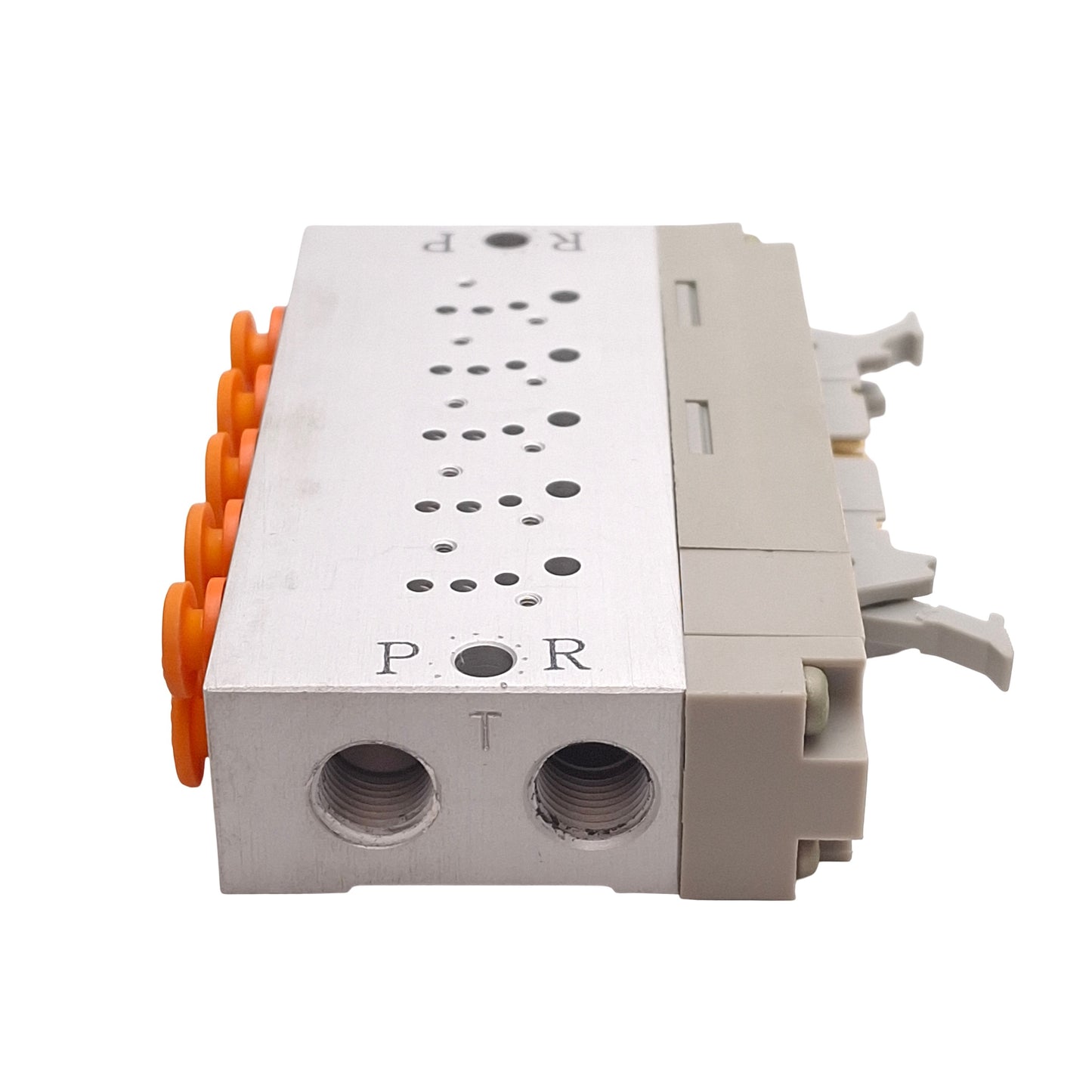 Used SMC SS5YJ3-32P-05-C4 Pneumatic Manifold, Flat Ribbon, 5-Station, ø4mm One-Touch