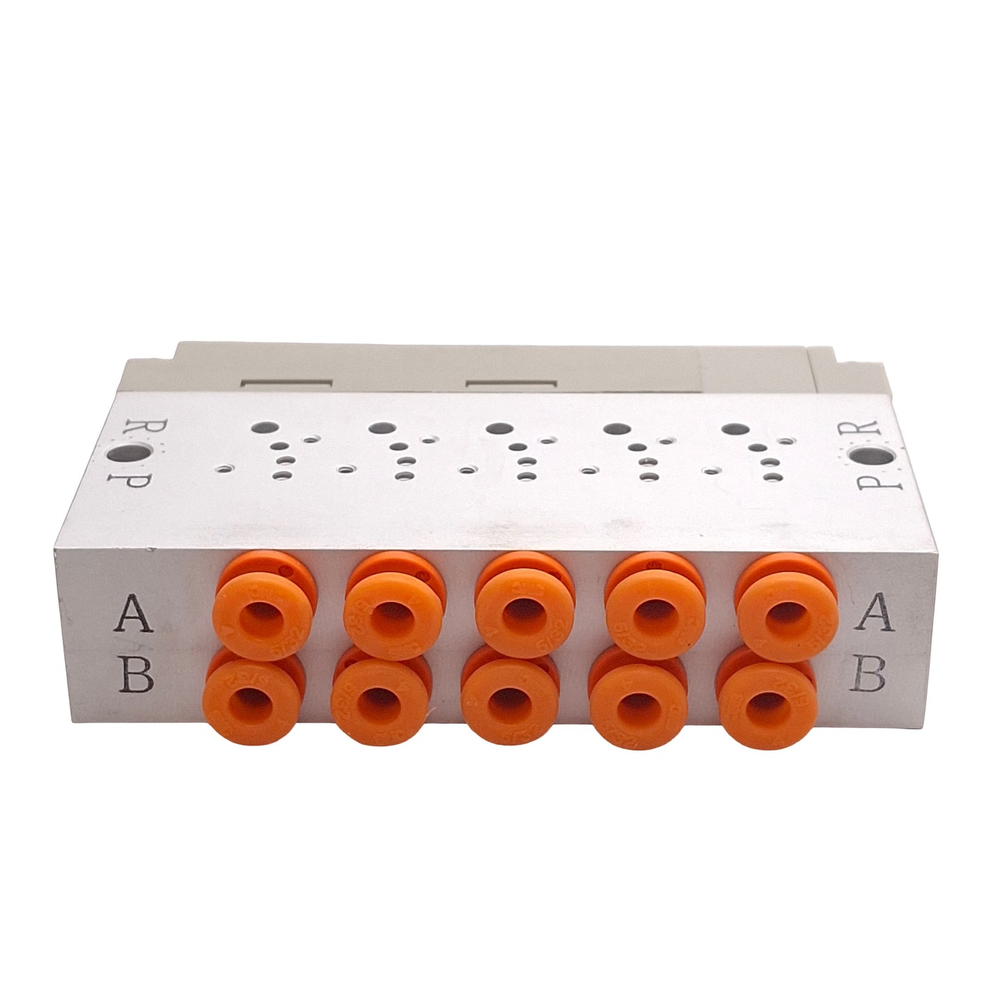 Used SMC SS5YJ3-32P-05-C4 Pneumatic Manifold, Flat Ribbon, 5-Station, ø4mm One-Touch