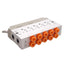 Used SMC SS5YJ3-32P-05-C4 Pneumatic Manifold, Flat Ribbon, 5-Station, ø4mm One-Touch