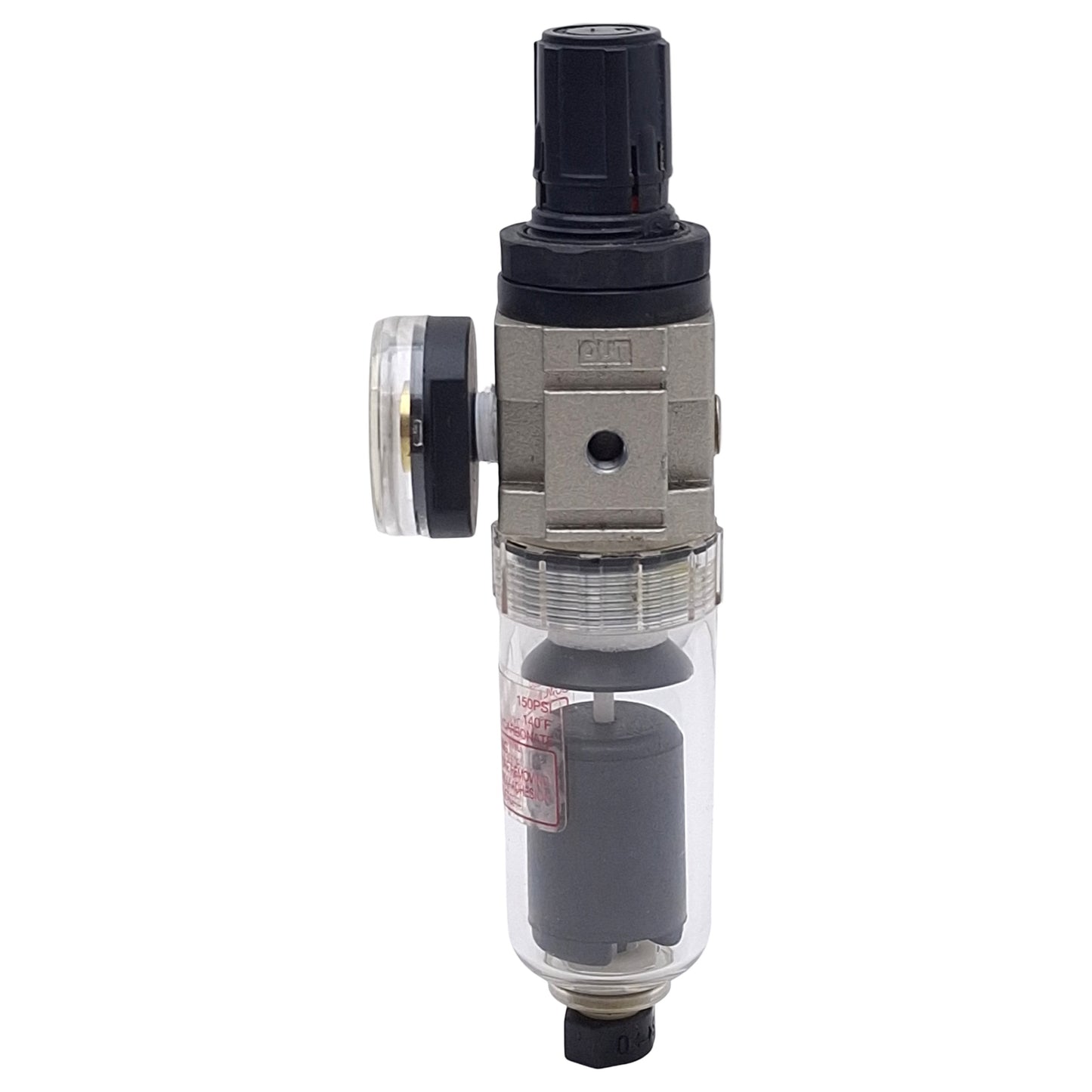 Used SMC AW10-M5C-Z Pneumatic Filter Regulator, 7-100psi Set, 145psi Max, 5µm, M5x0.8