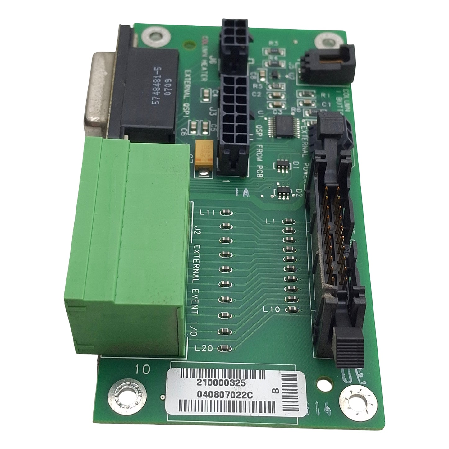 Used Waters 210000325 ACQUITY UPLC PDA Detector External/Column Heater Board