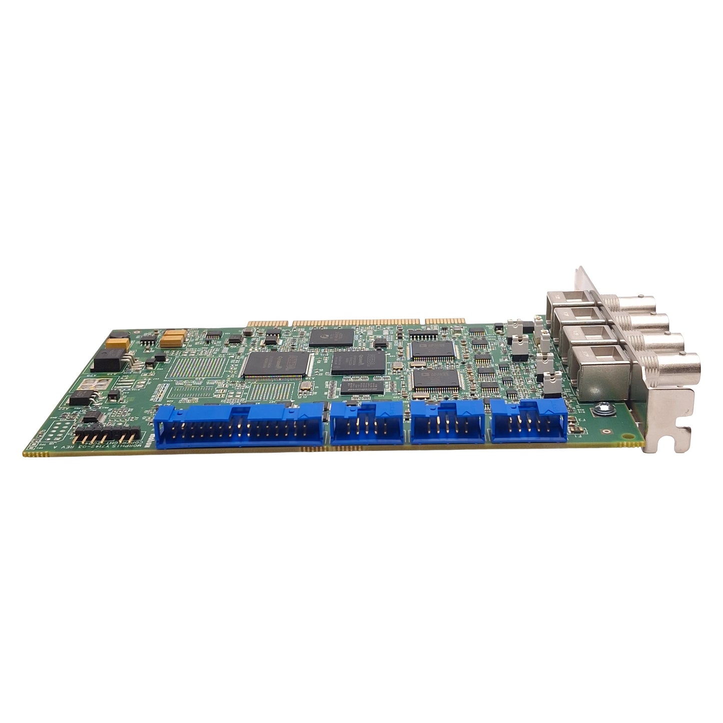 Used Matrox MOR/2VD/84* Morphis Frame Grabber Card, PCI, 4x BNC, 3x 10-Pin, 30-Pin