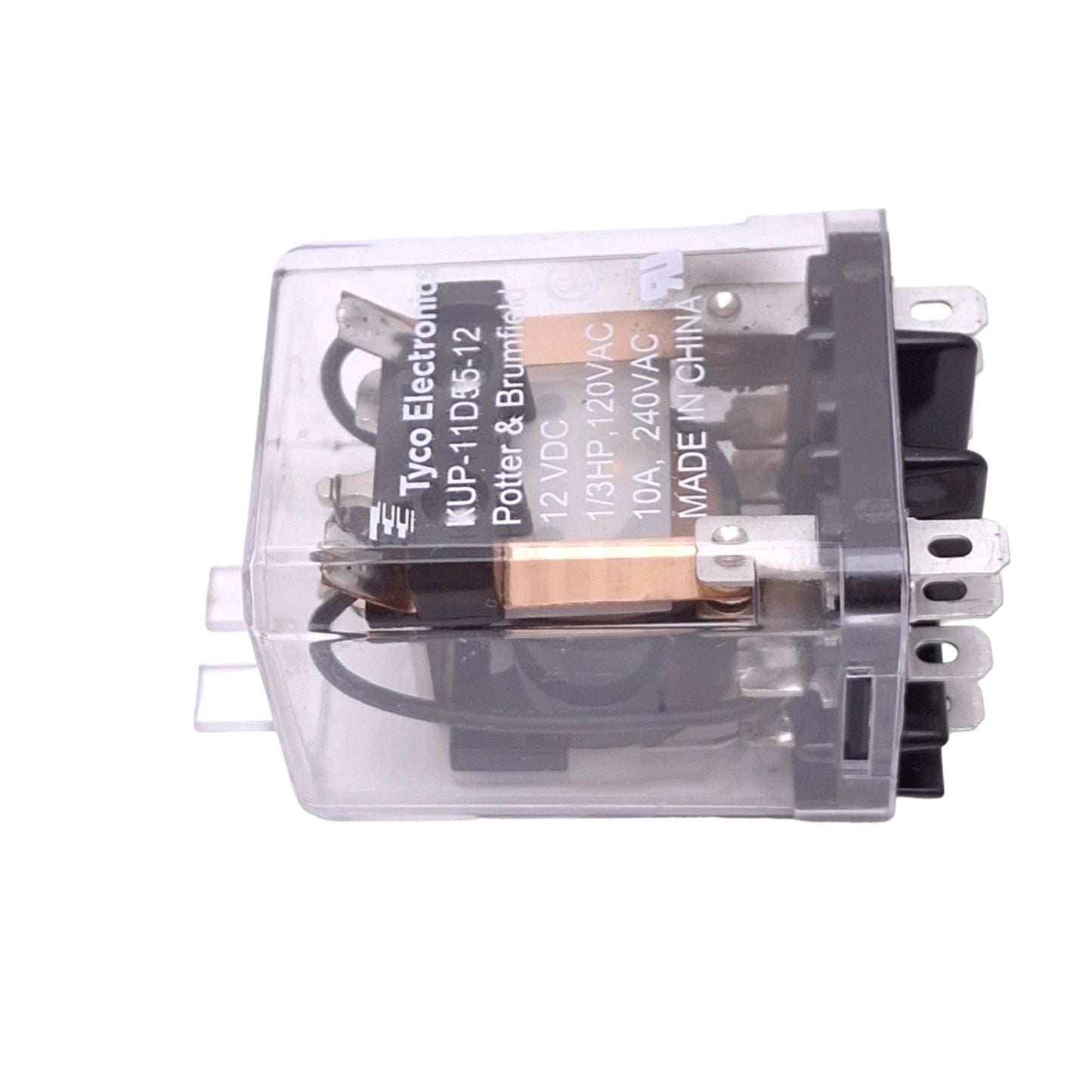 Used Potter & Brumfield KUP-11D55-12 Plug-In Relay, DPDT 8-Pin, 10A Max, 12VDC Coil