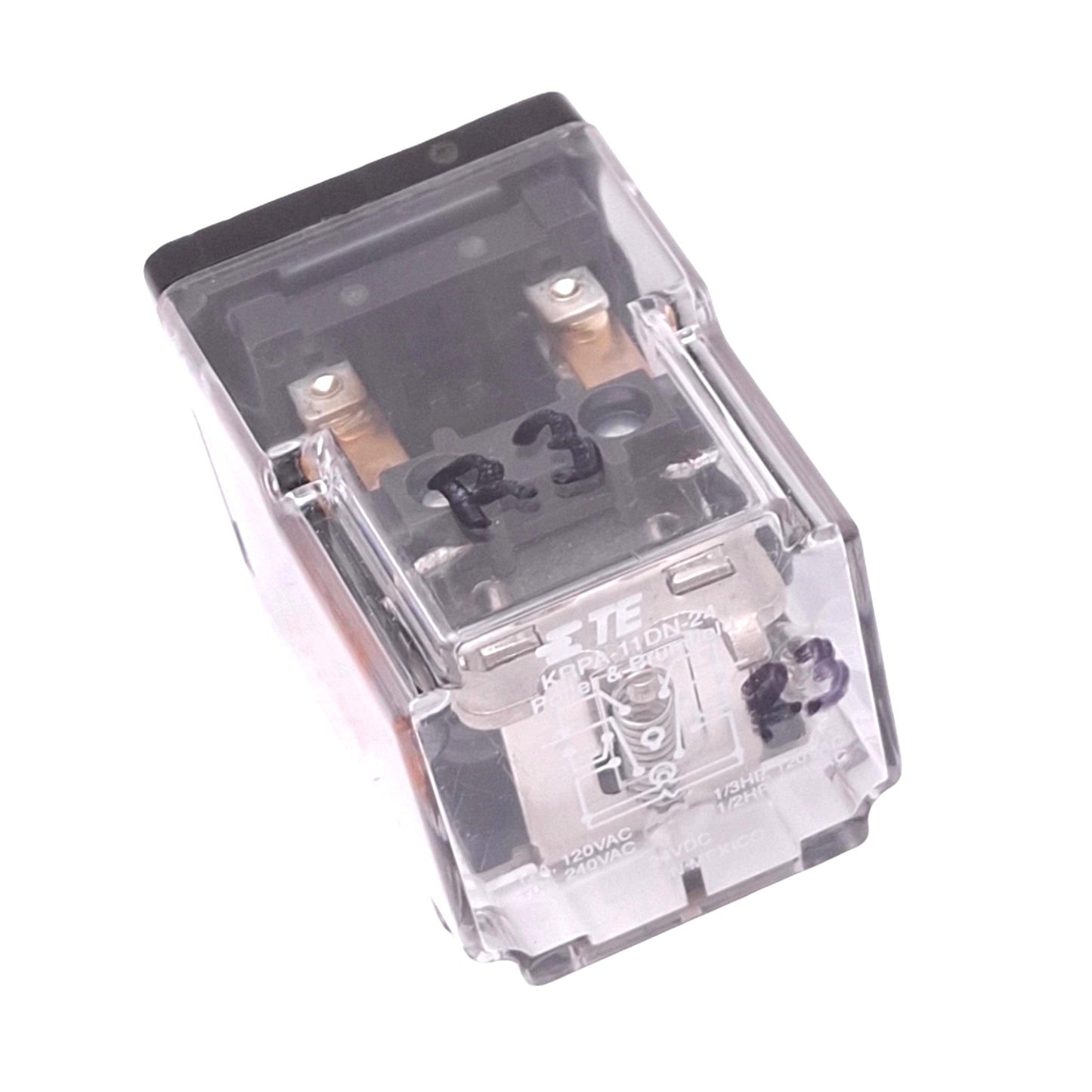 Used Potter & Brumfield KRPA-11DN-24 Plug-In Relay, DPDT 8-Pin, 10A Max, 24VDC Coil
