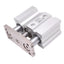 Used SMC MGQM25-20 Compact Guided Cylinder, 25mm Bore, 20mm Stroke, Rc 1/8, 1.0MPa