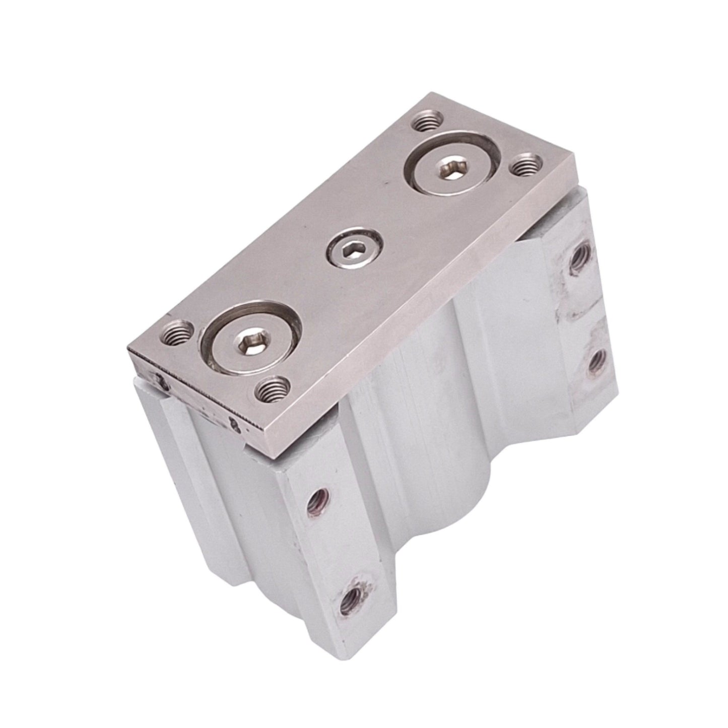 Used SMC MGQM25-20 Compact Guided Cylinder, 25mm Bore, 20mm Stroke, Rc 1/8, 1.0MPa