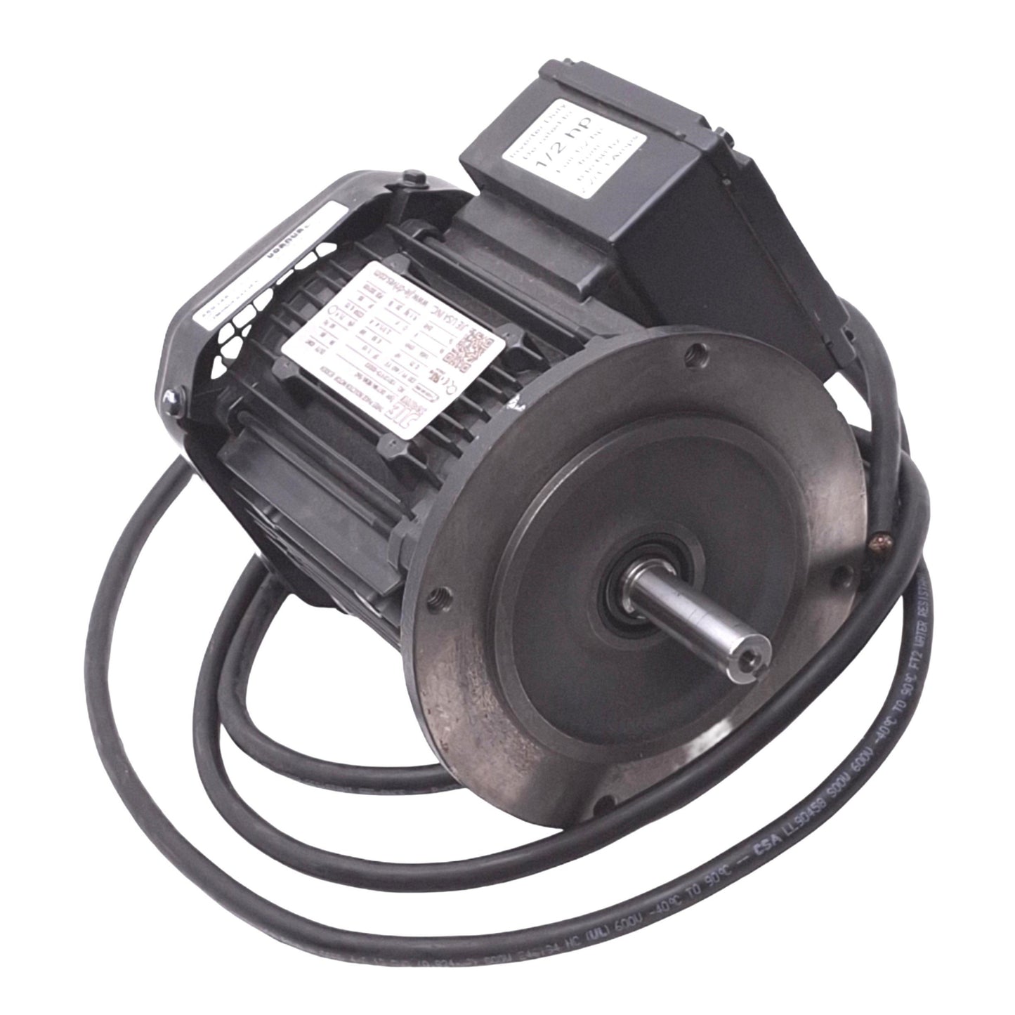 Used JIE DS71M4/NEMA/56C Induction Motor, 3-Phase 230/460VAC, 1656rpm 0.75hp Max