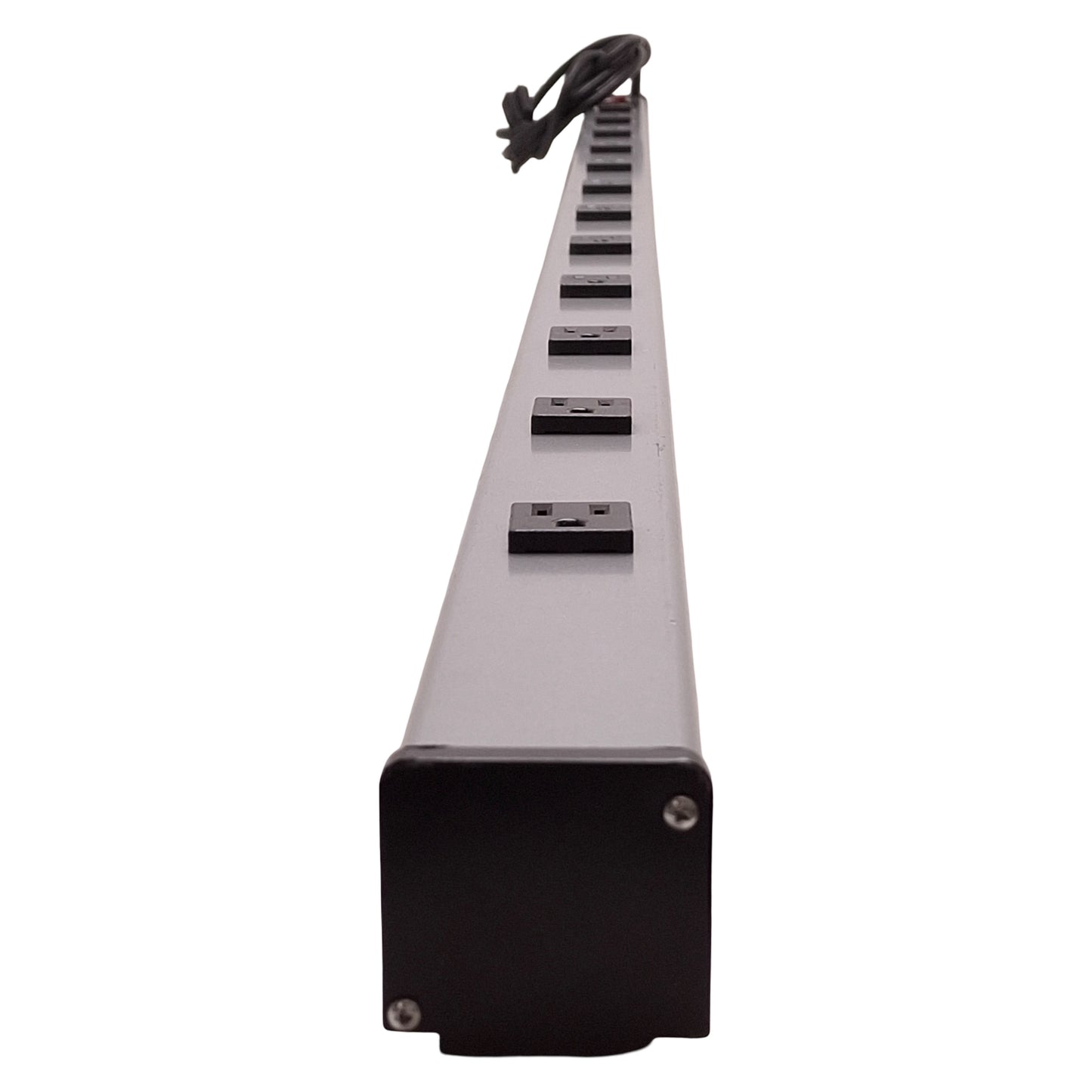 Used Wiremold UL2064BC Power Strip 12-Outlet, 72in Length, 15A 120VAC, 6ft Cord