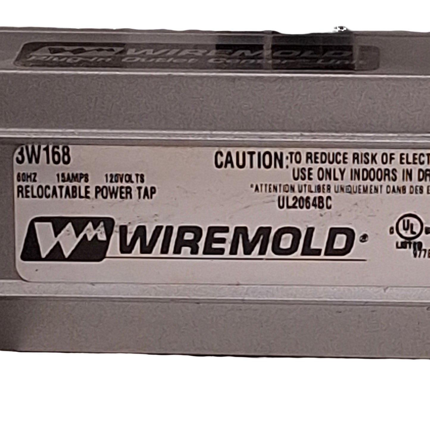 Used Wiremold UL2064BC Power Strip 12-Outlet, 72in Length, 15A 120VAC, 6ft Cord