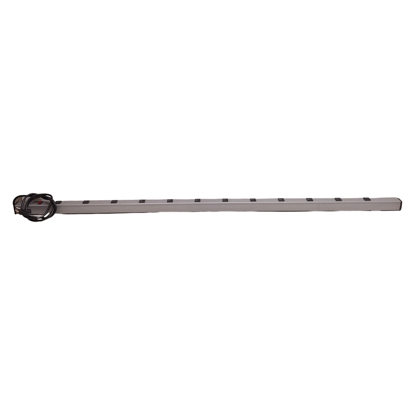 Used Wiremold UL2064BC Power Strip 12-Outlet, 72in Length, 15A 120VAC, 6ft Cord