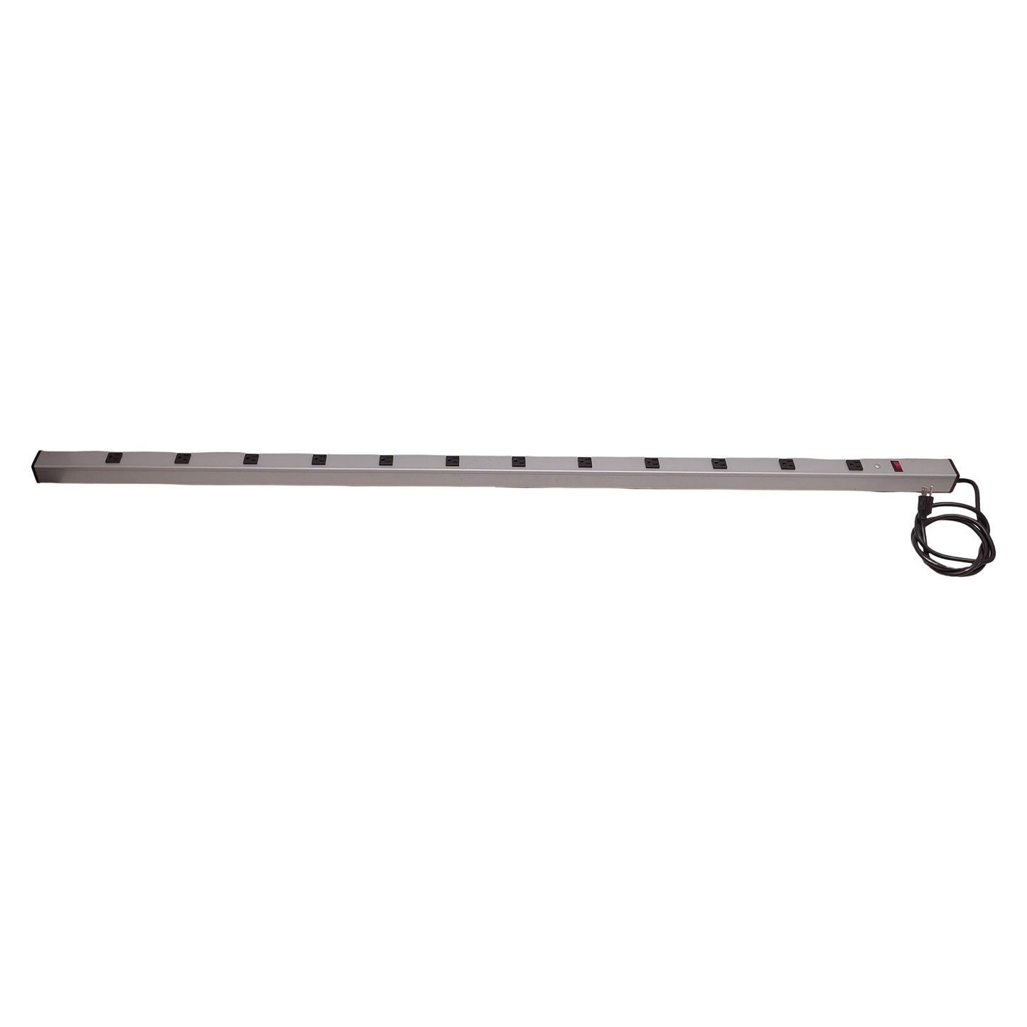 Used Wiremold UL2064BC Power Strip 12-Outlet, 72in Length, 15A 120VAC, 6ft Cord